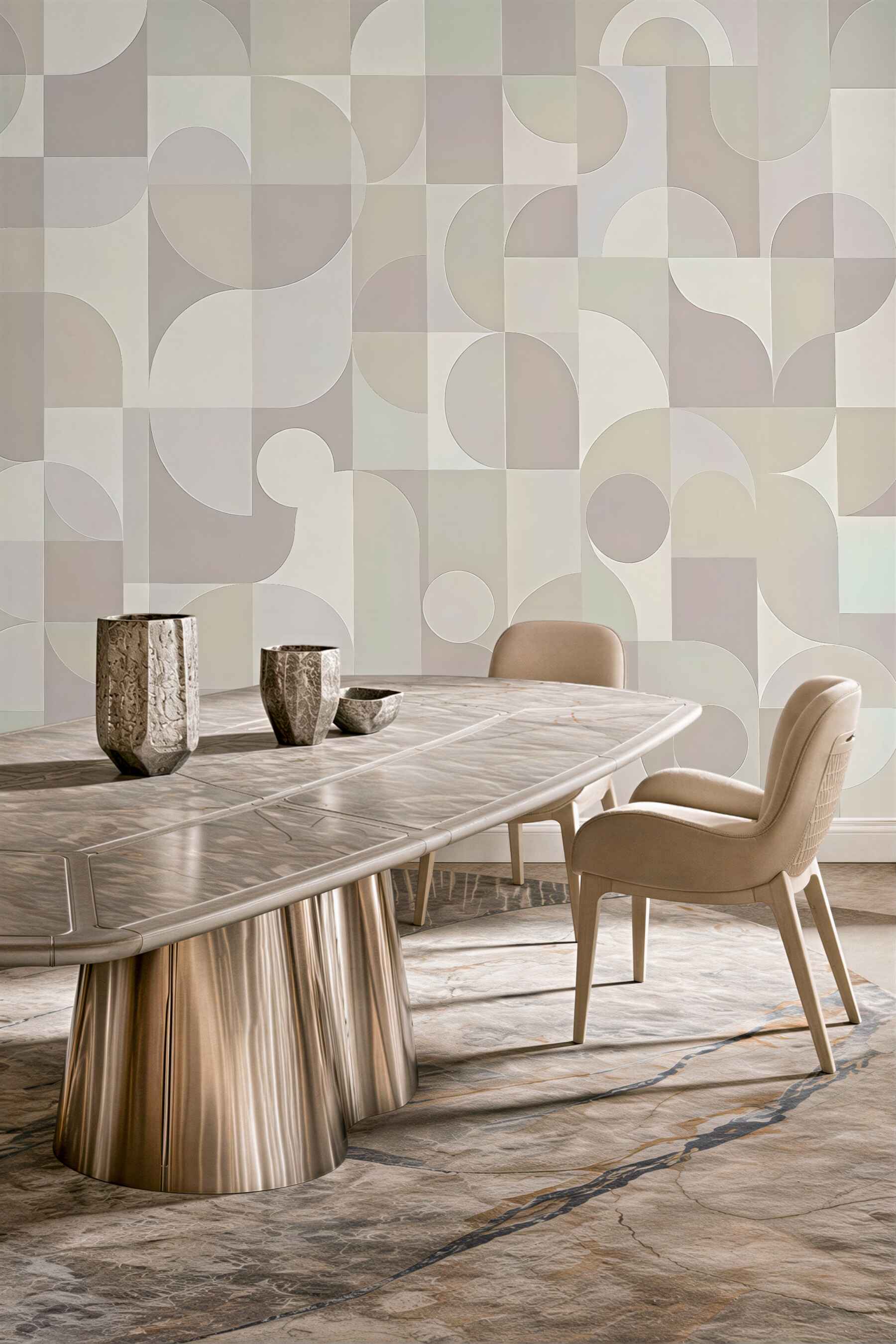 Fototapeta pastelowa geometria w nowoczesnym rytmie