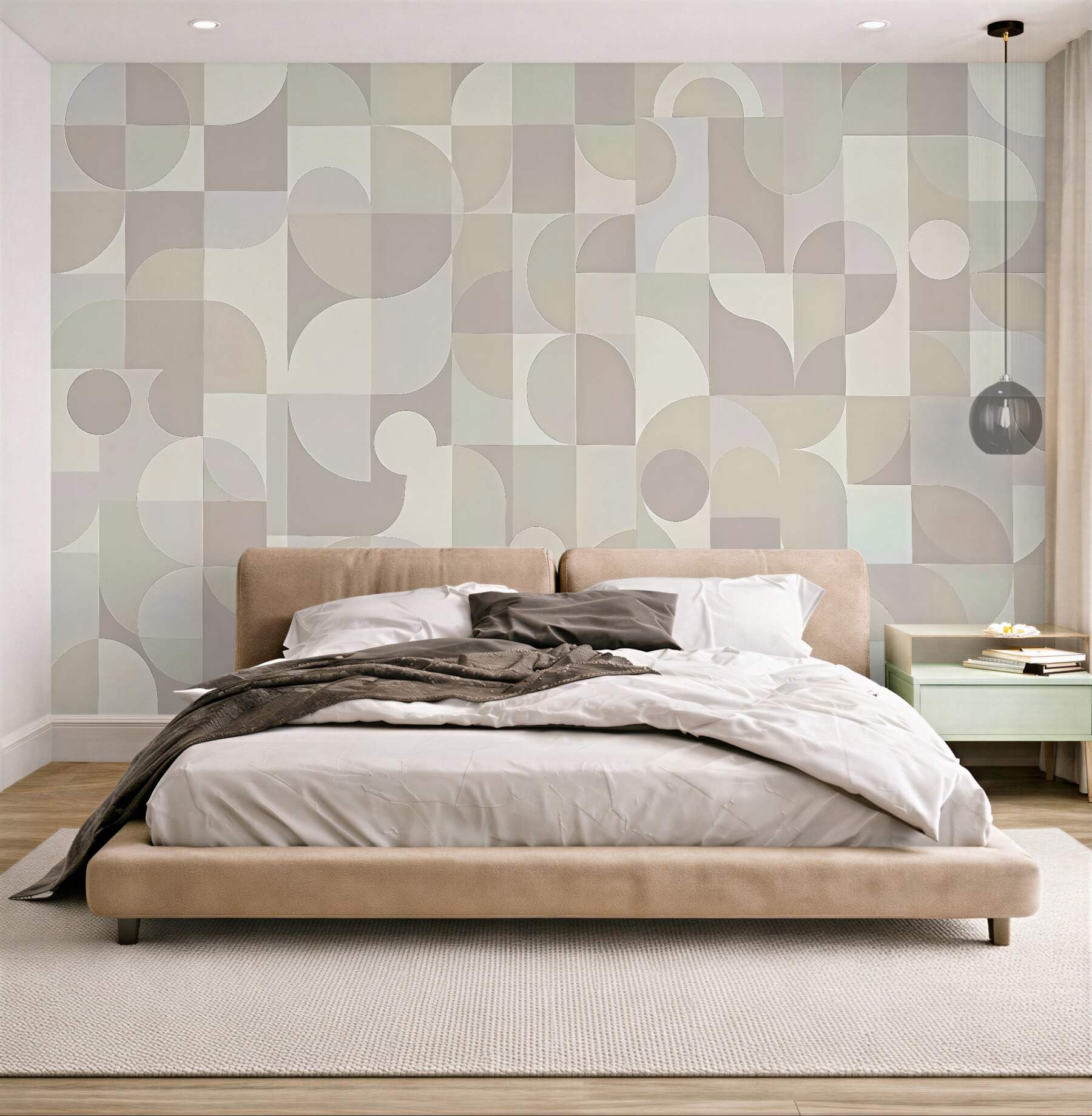 Fototapeta pastelowa geometria w nowoczesnym rytmie