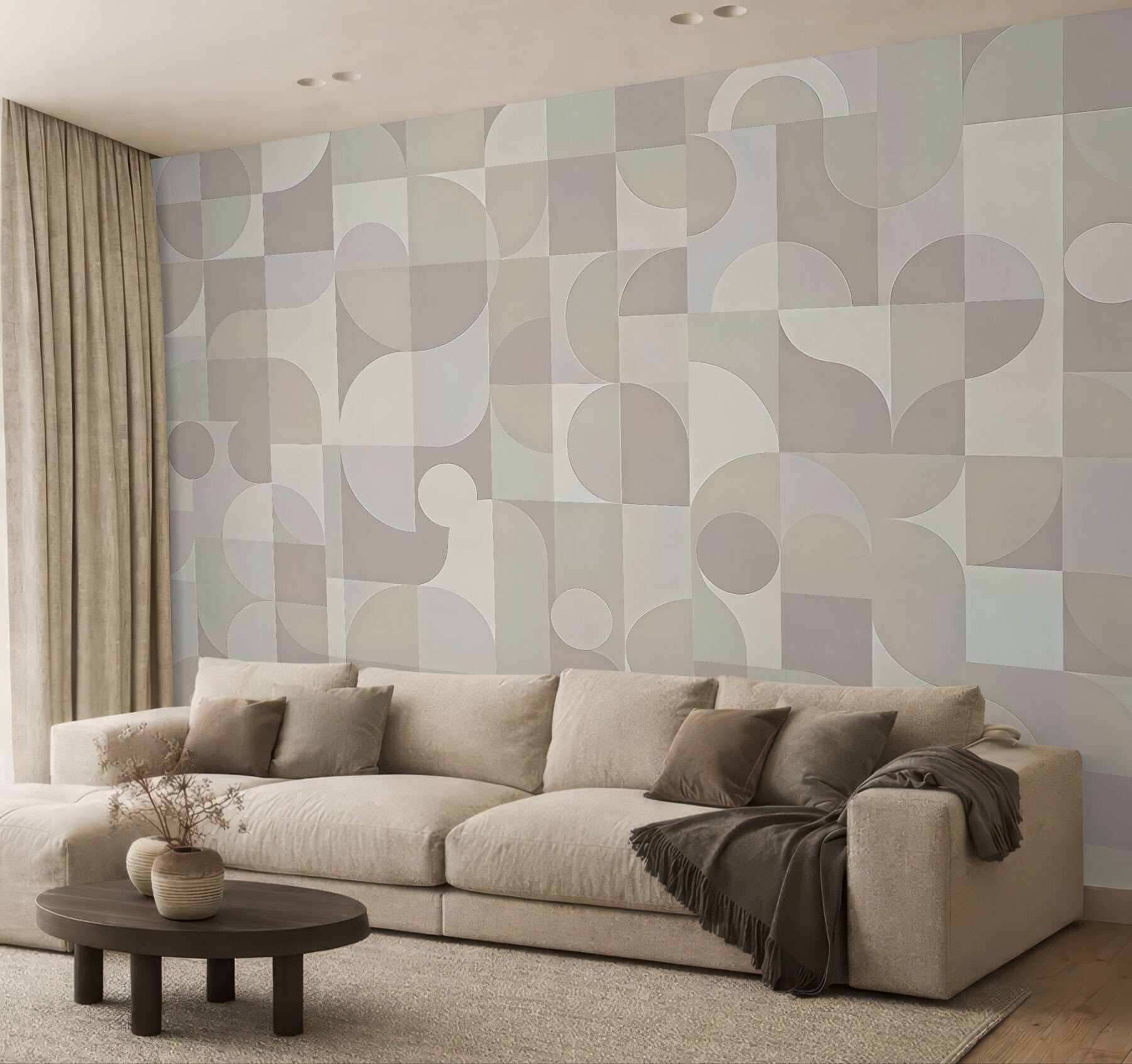 Fototapeta pastelowa geometria w nowoczesnym rytmie