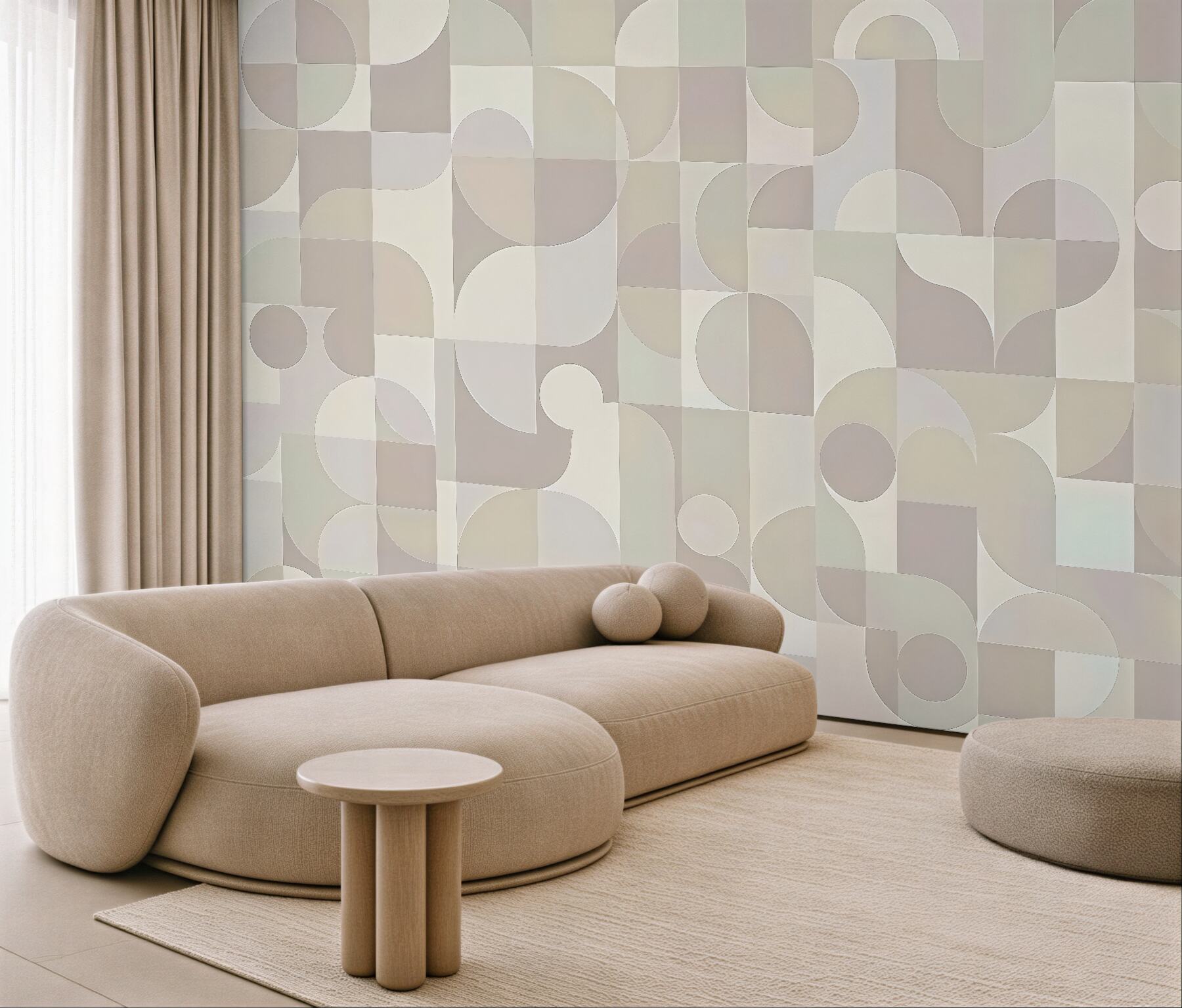 Fototapeta pastelowa geometria w nowoczesnym rytmie