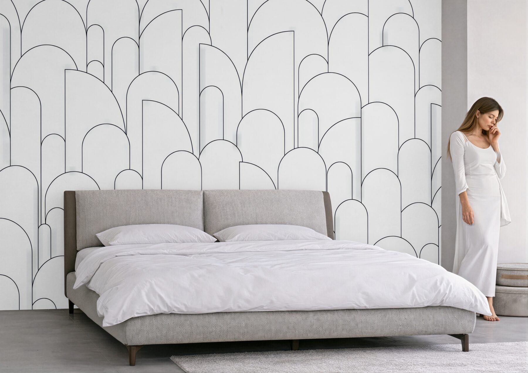 Fototapeta minimalistyczne łuki w nowoczesnym rytmie