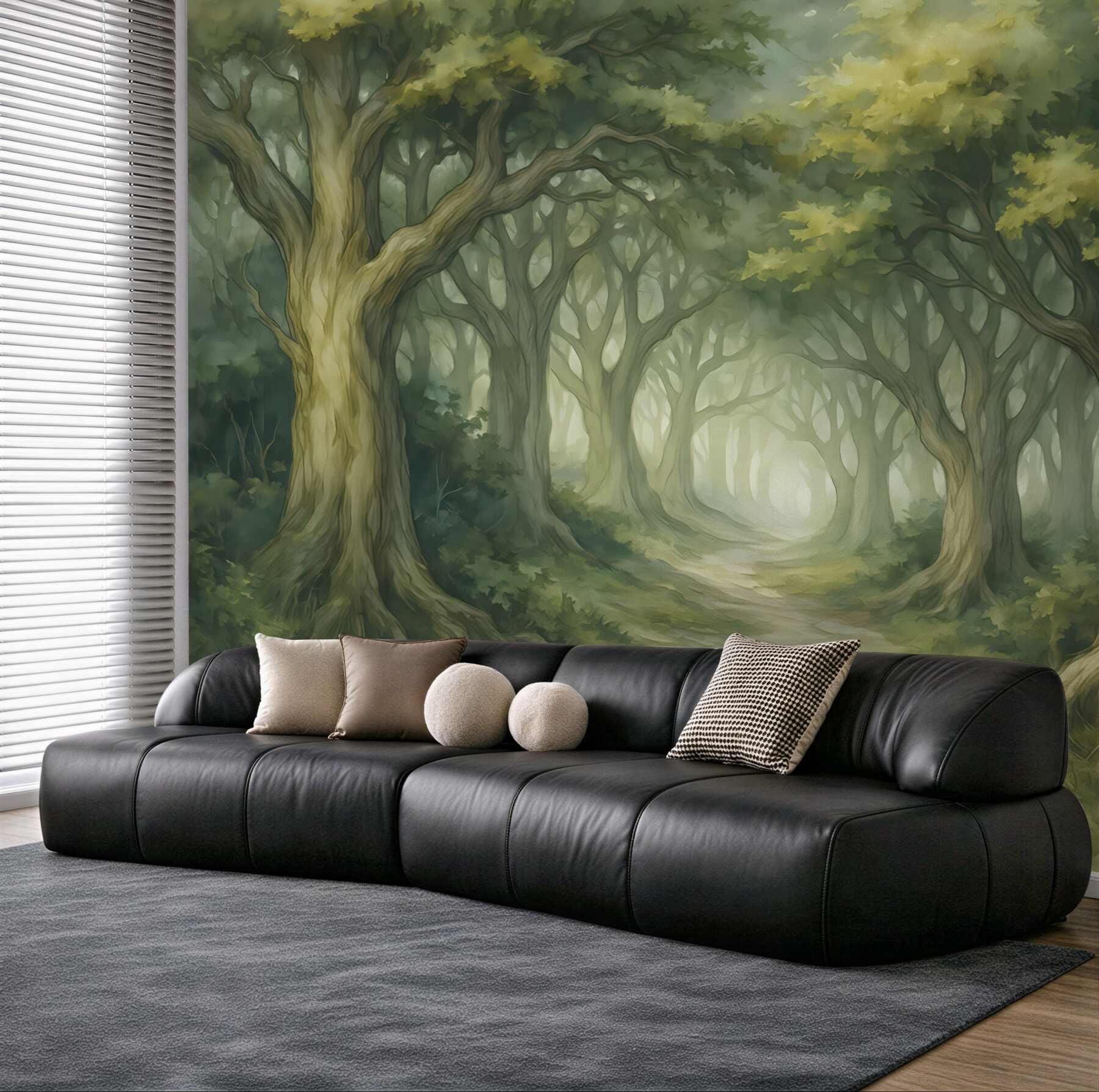 Fototapeta baśniowa leśna ścieżka w świetle