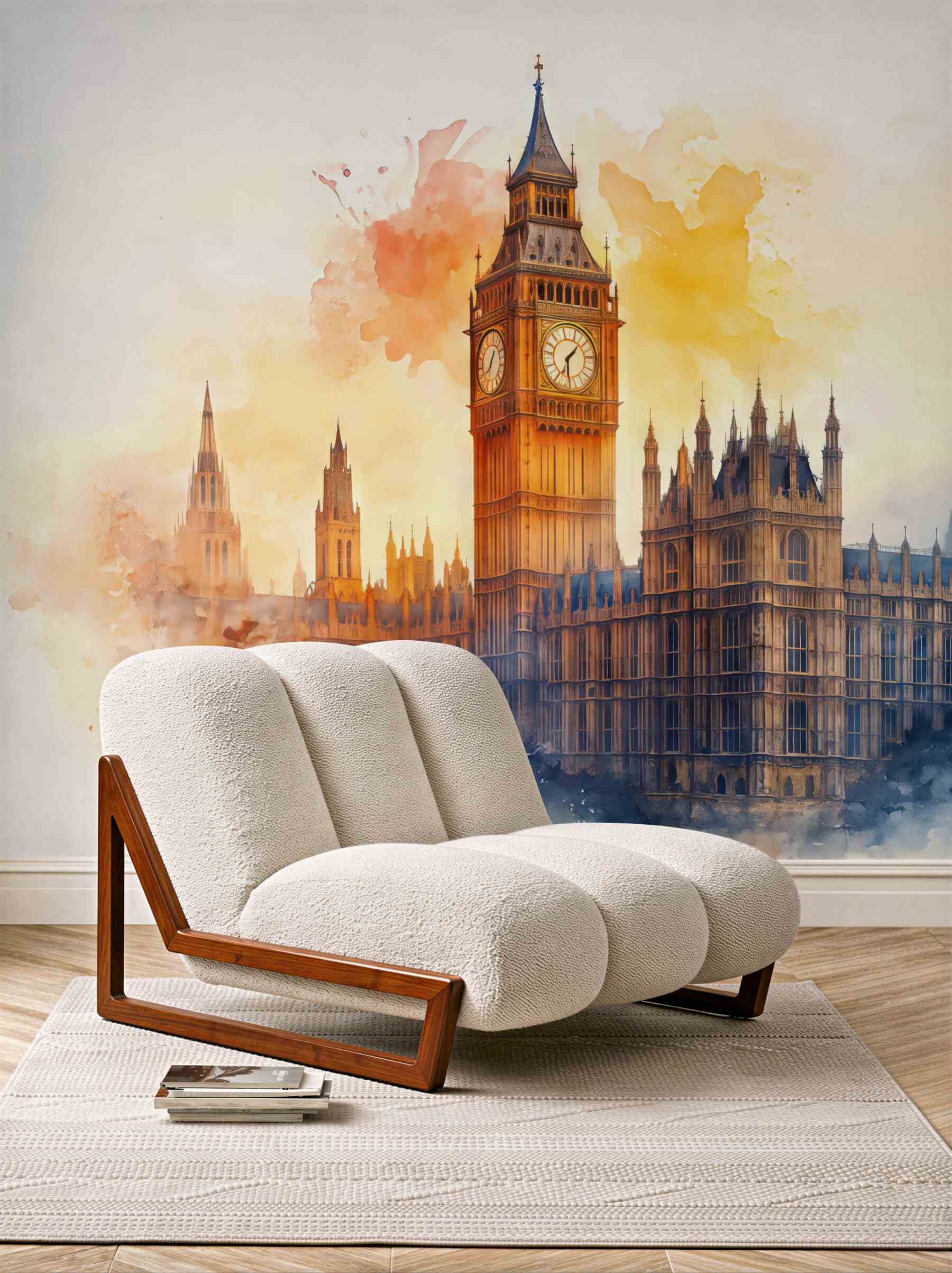 Fototapeta akwarelowy big ben w londynie