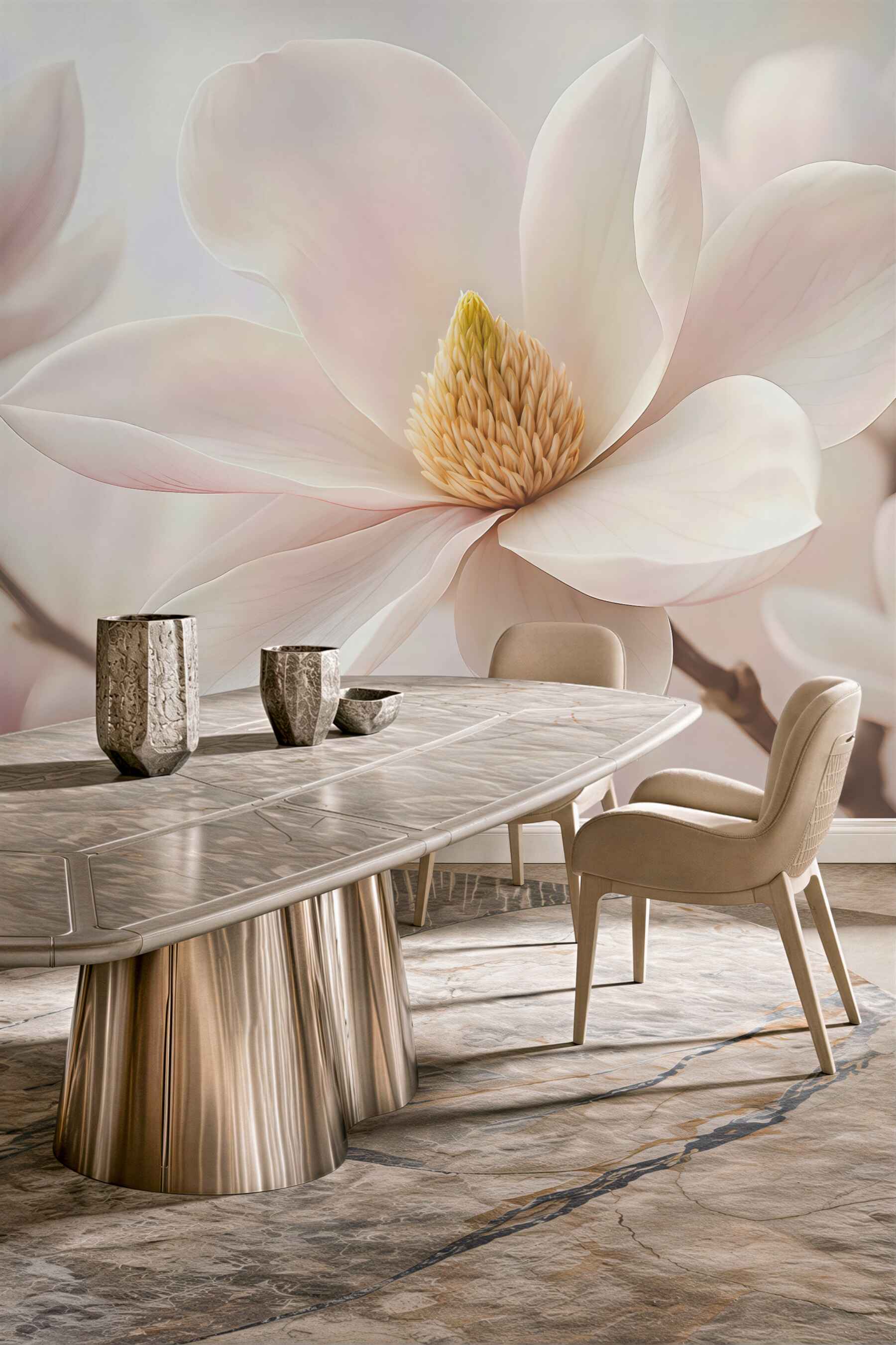 Fototapeta subtelna magnolia w pastelowym świetle