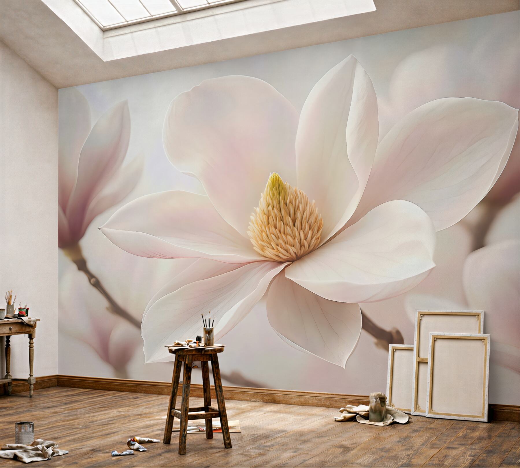Fototapeta subtelna magnolia w pastelowym świetle