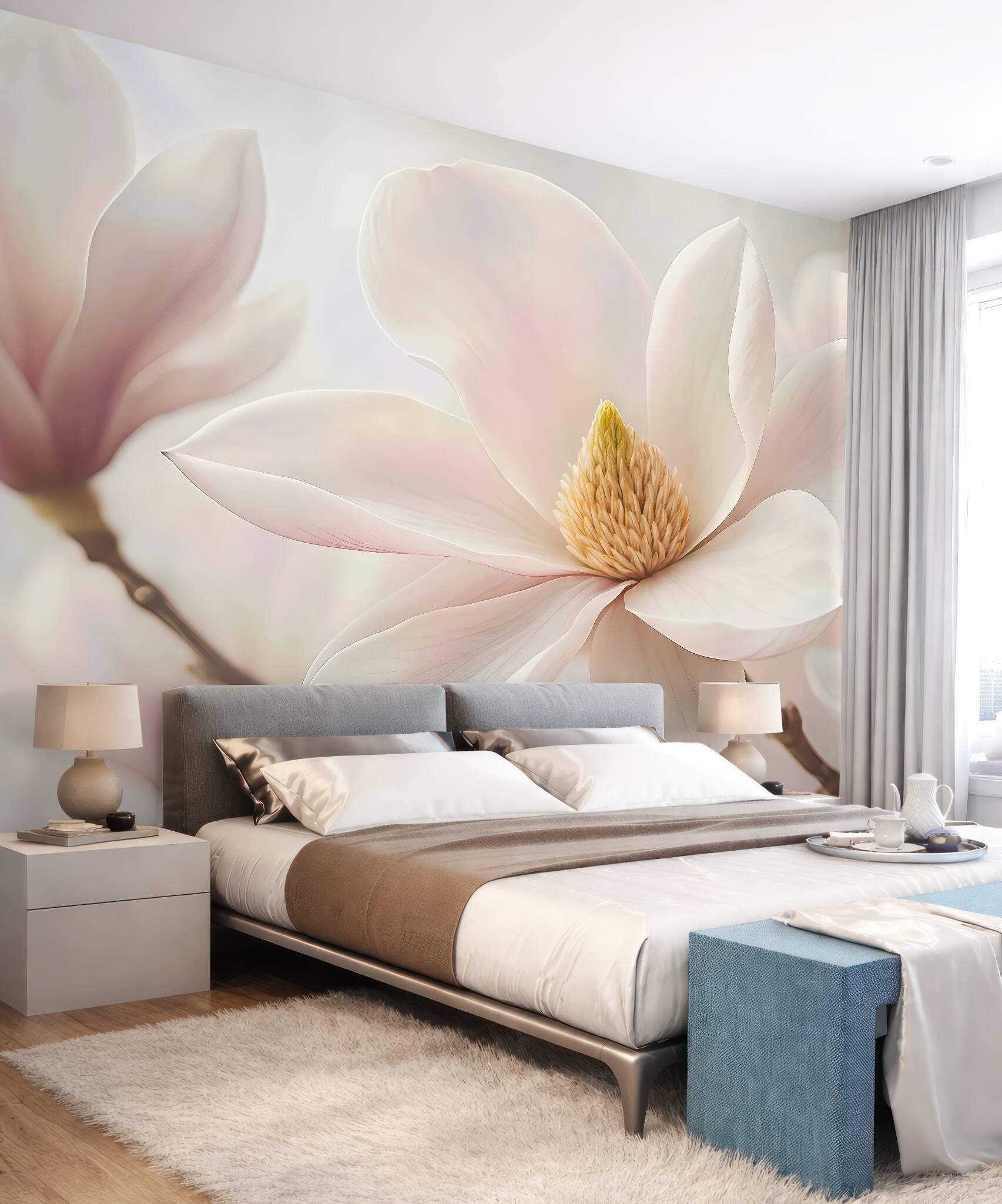 Fototapeta subtelna magnolia w pastelowym świetle