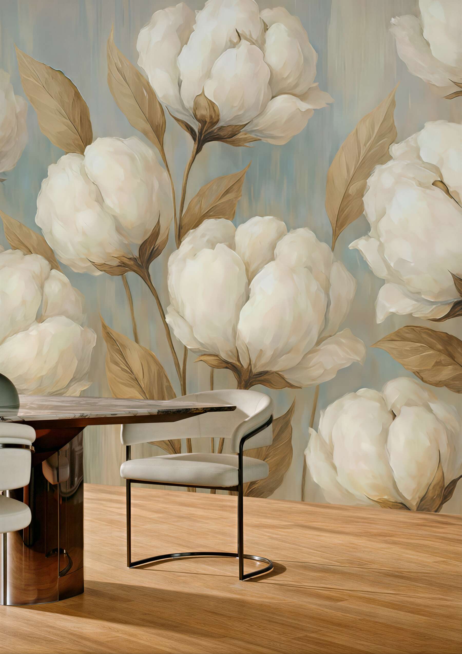 Fototapeta kremowe magnolie w subtelnej harmonii