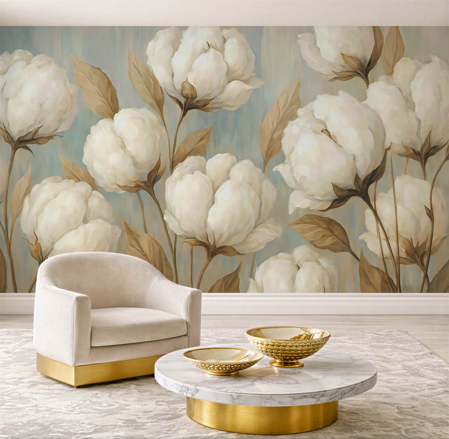 Fototapeta kremowe magnolie w subtelnej harmonii