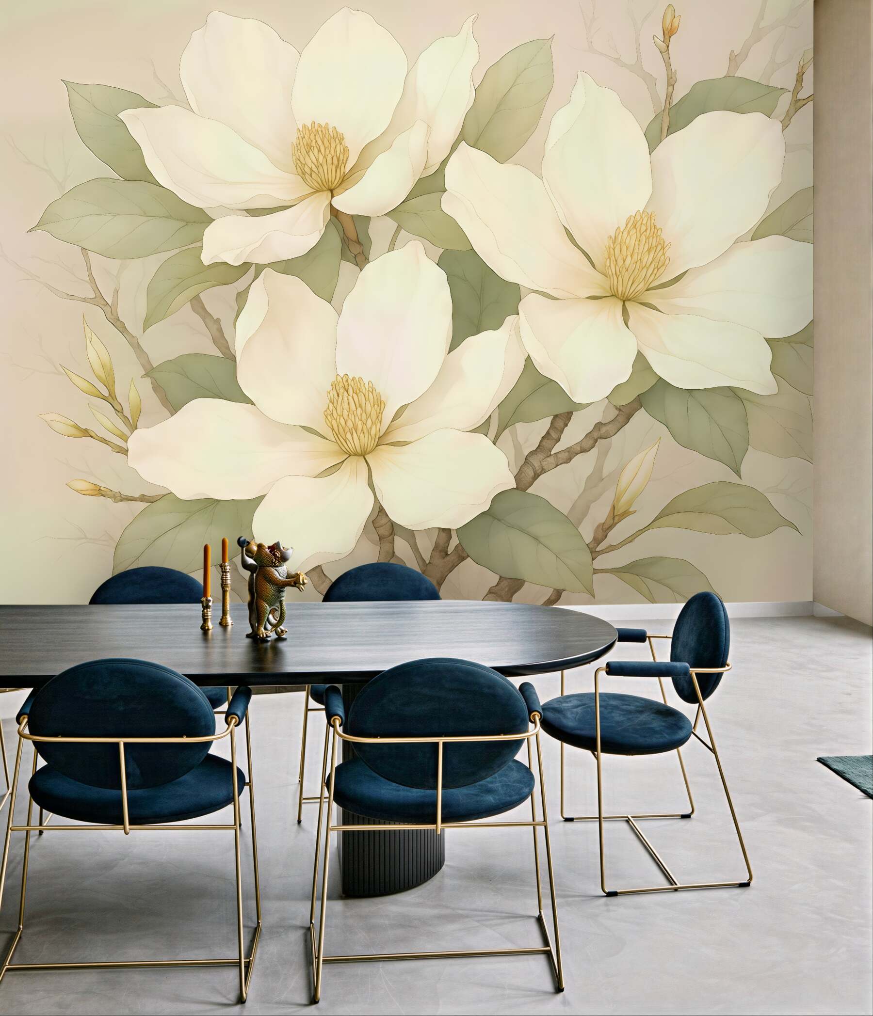 Fototapeta kremowe magnolie w subtelnej elegancji