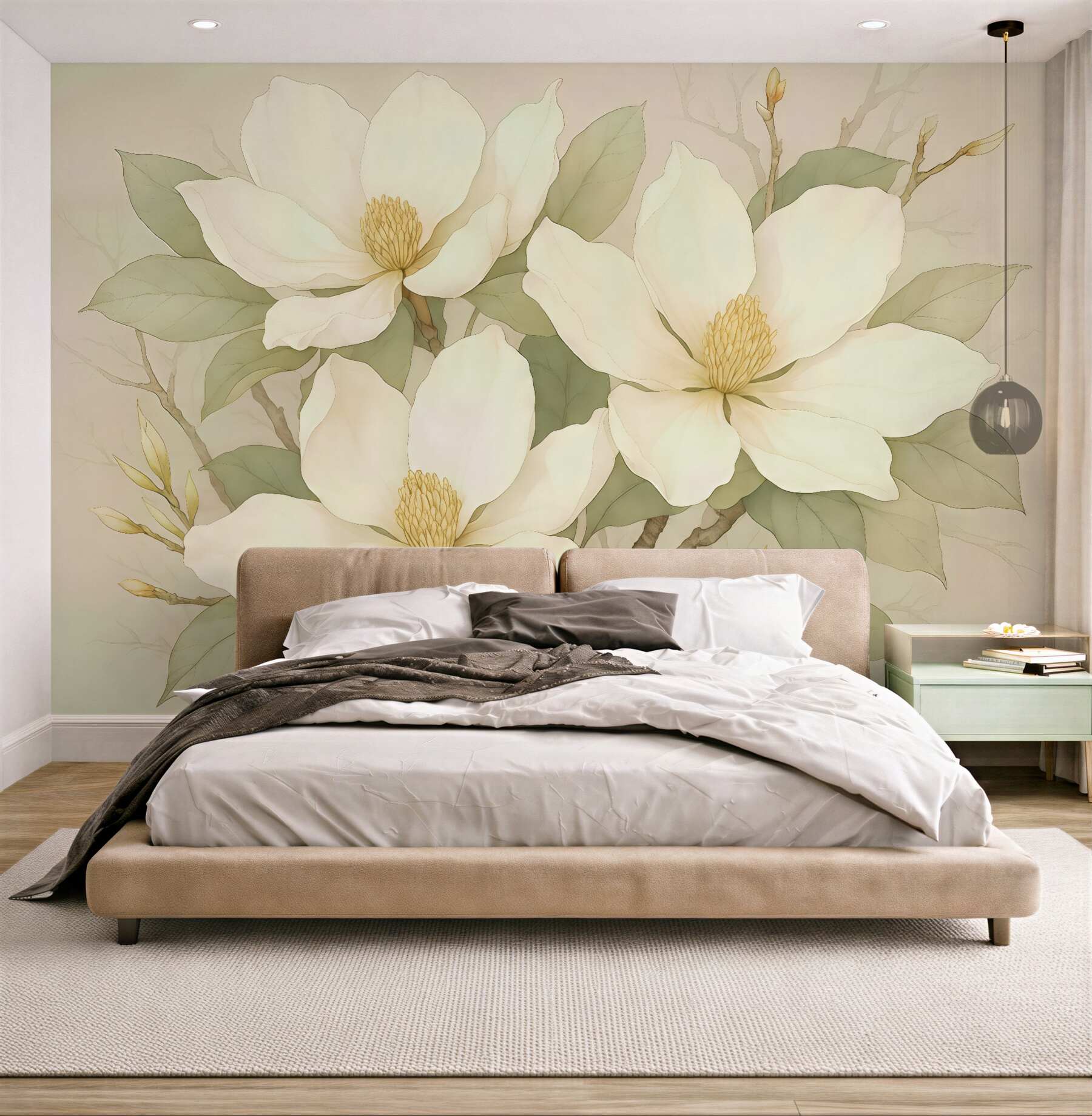 Fototapeta kremowe magnolie w subtelnej elegancji