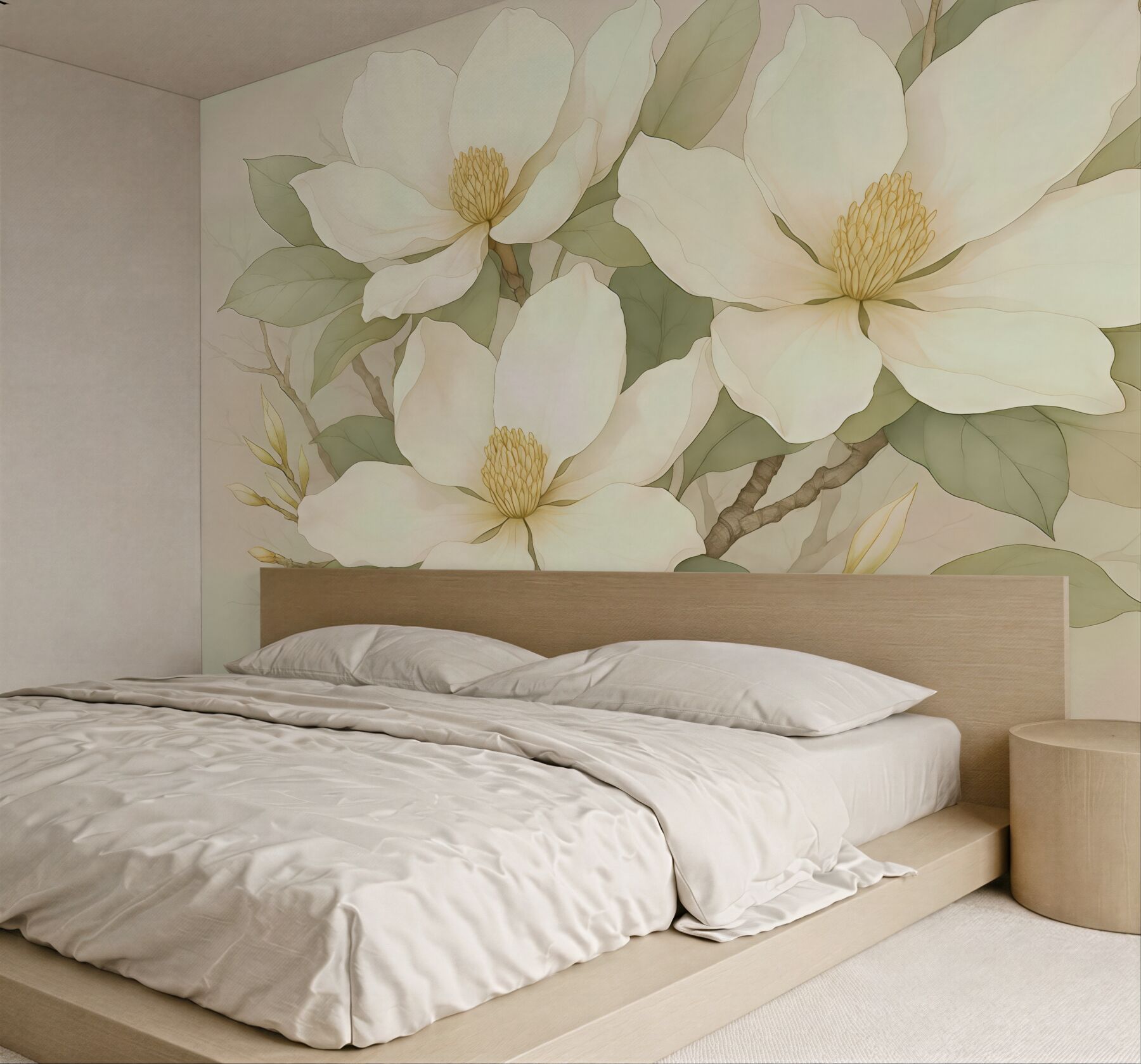 Fototapeta kremowe magnolie w subtelnej elegancji