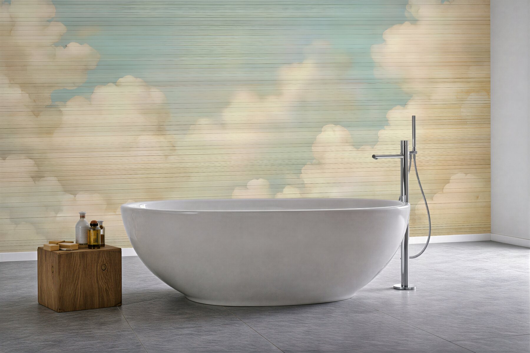 Fototapeta pastelowe chmury o świcie