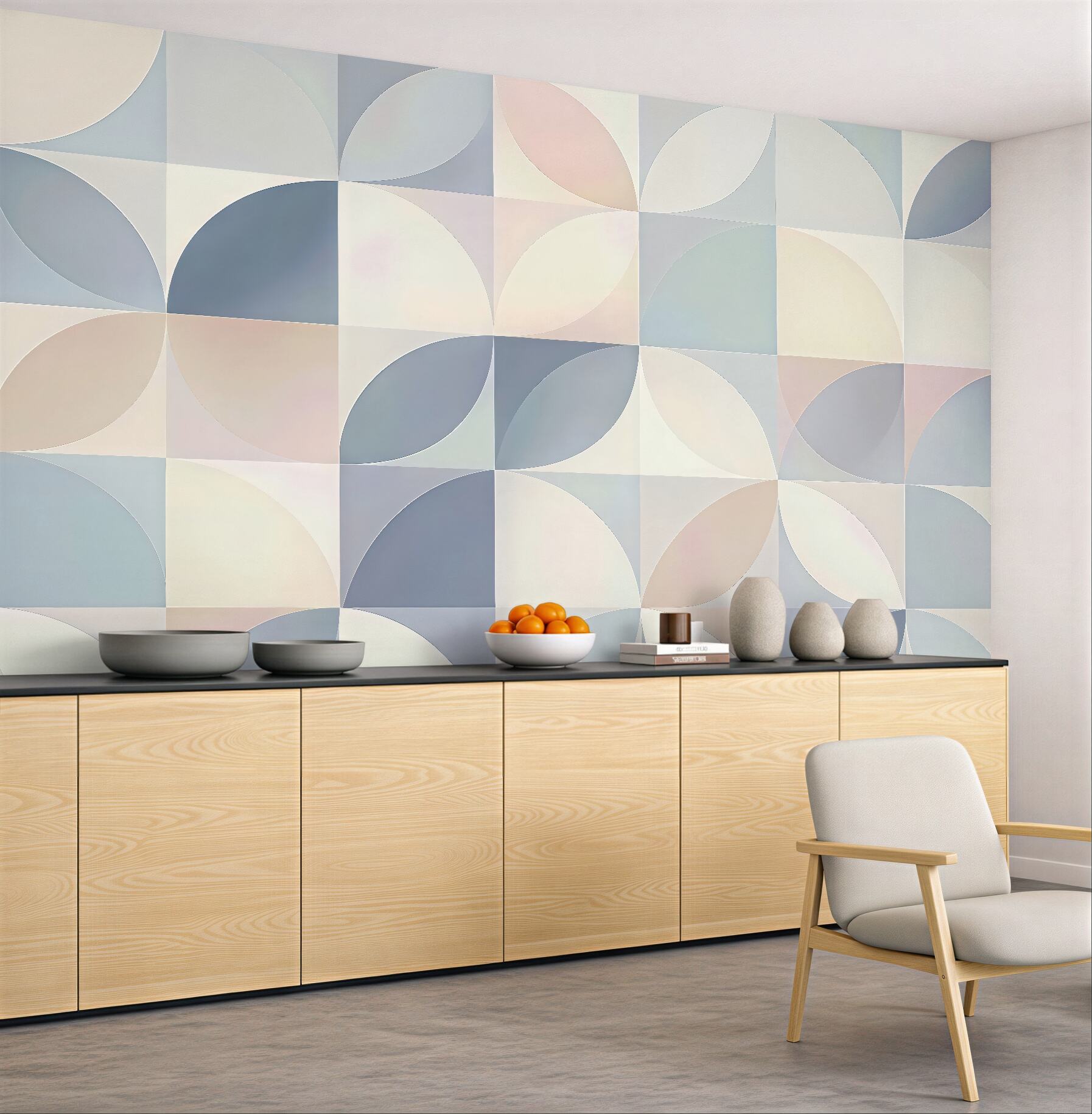 Fototapeta pastelowa geometryczna harmonia