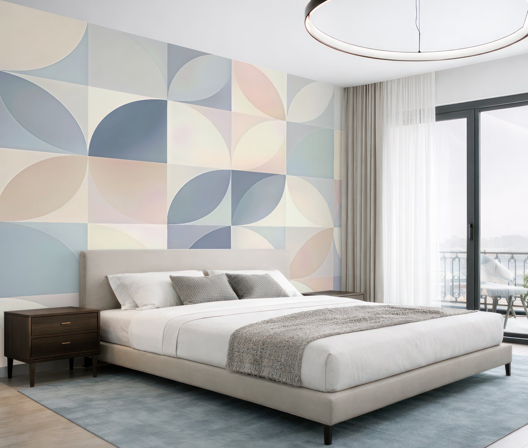 Fototapeta pastelowa geometryczna harmonia