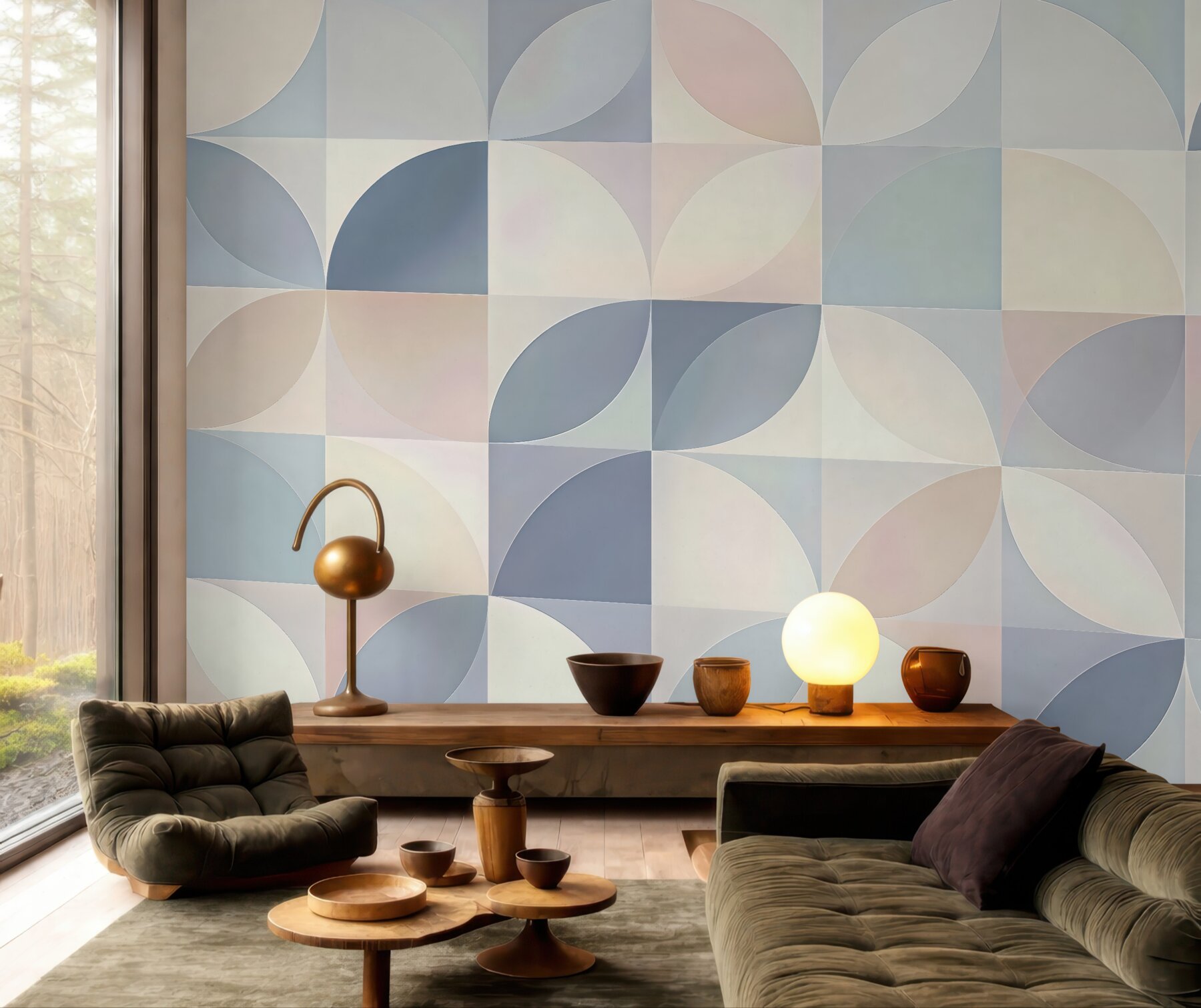 Fototapeta pastelowa geometryczna harmonia