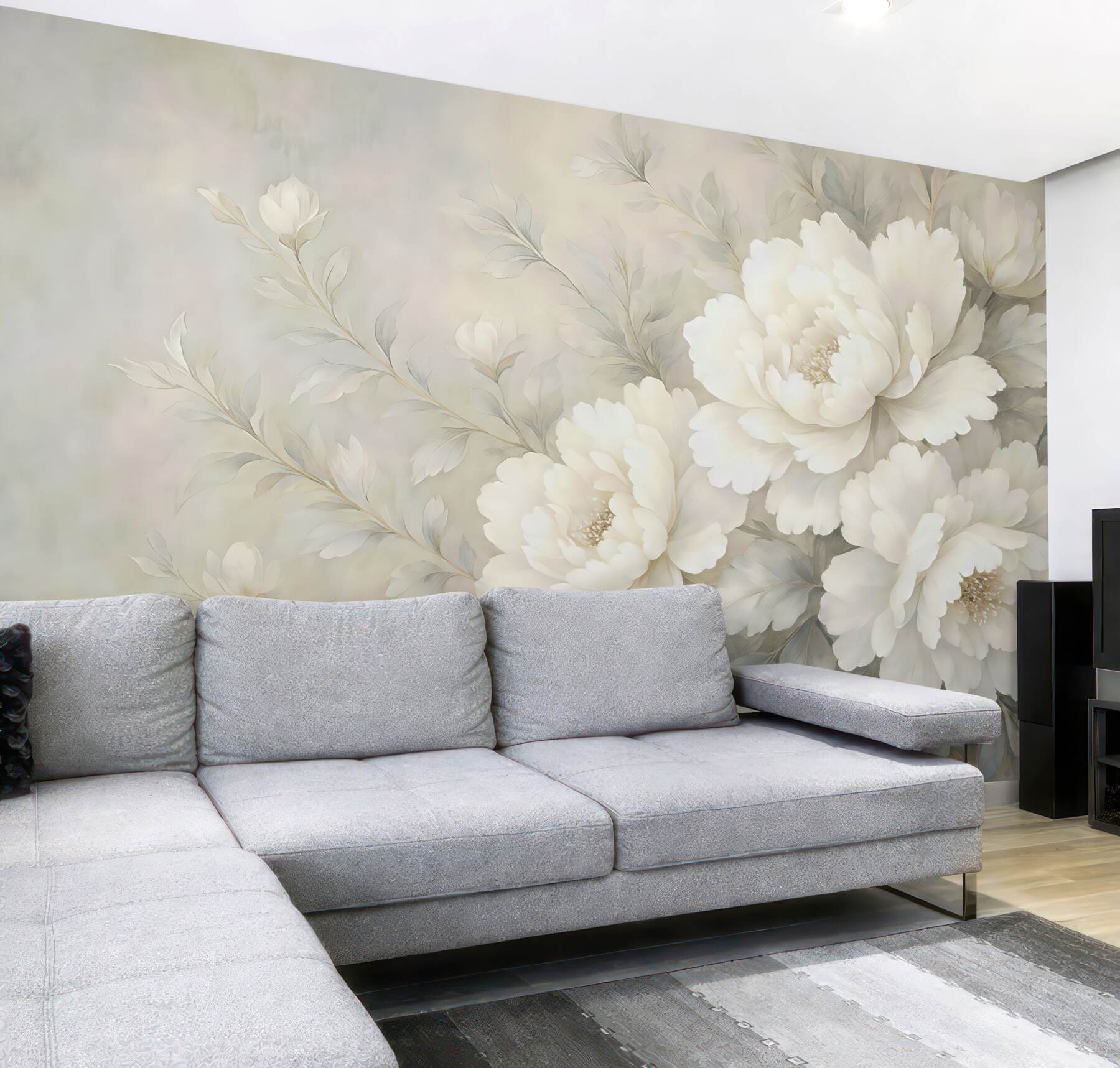 Fototapeta kremowe piwonie w subtelnej elegancji