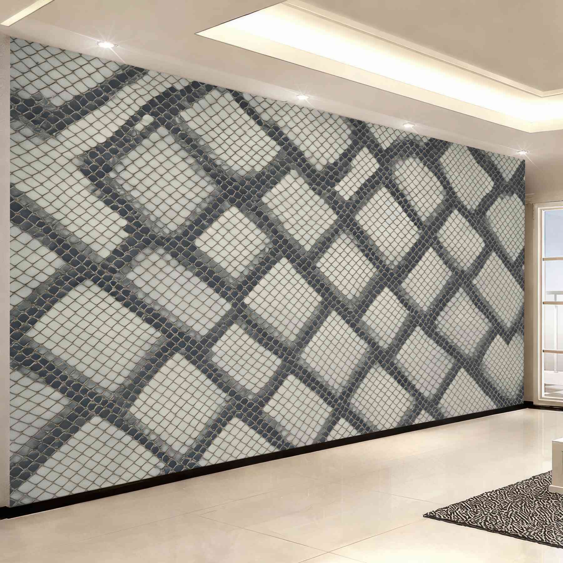 Fototapeta geometryczna siatka w stylu wężowej skóry