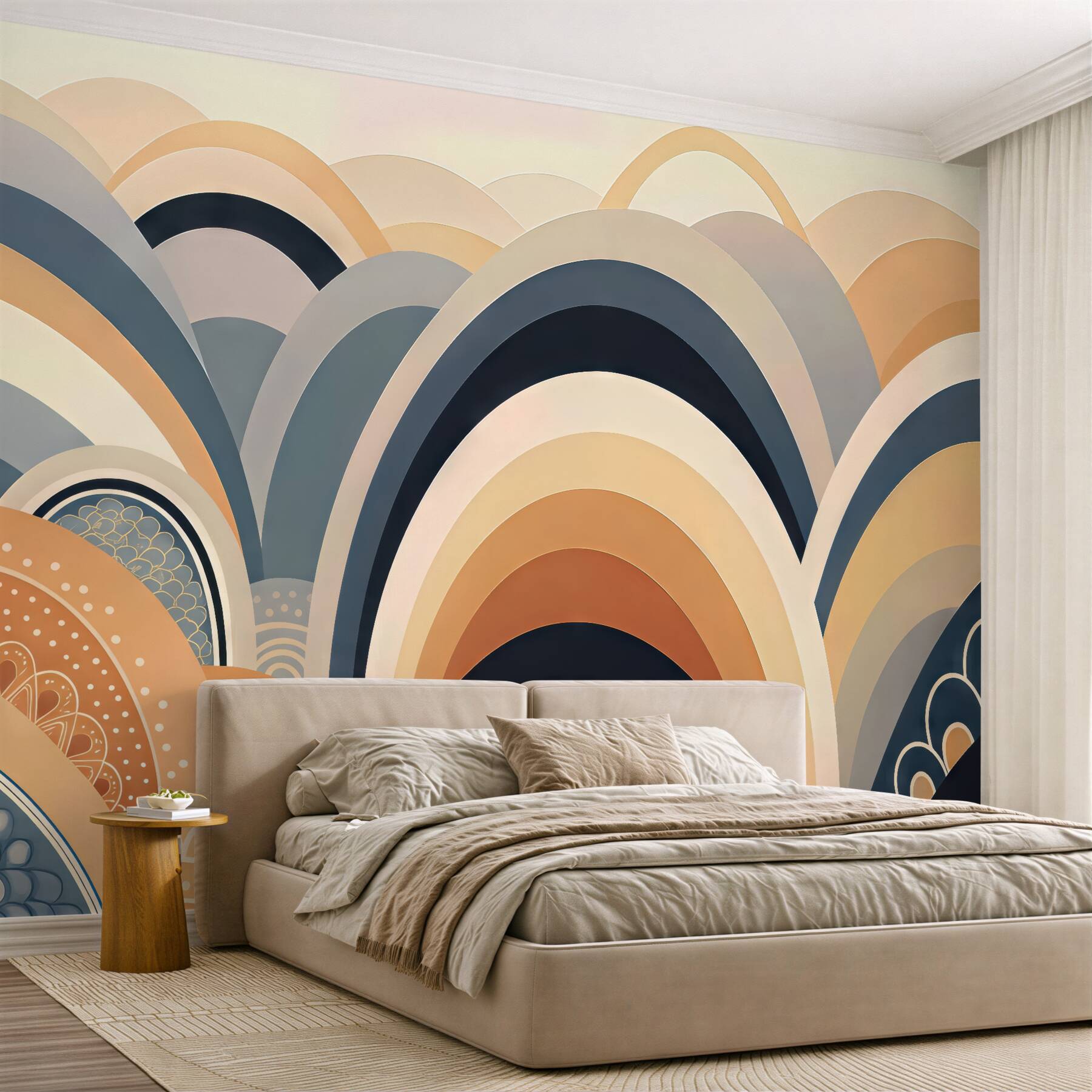 Fototapeta art déco łuki w ciepłych tonach