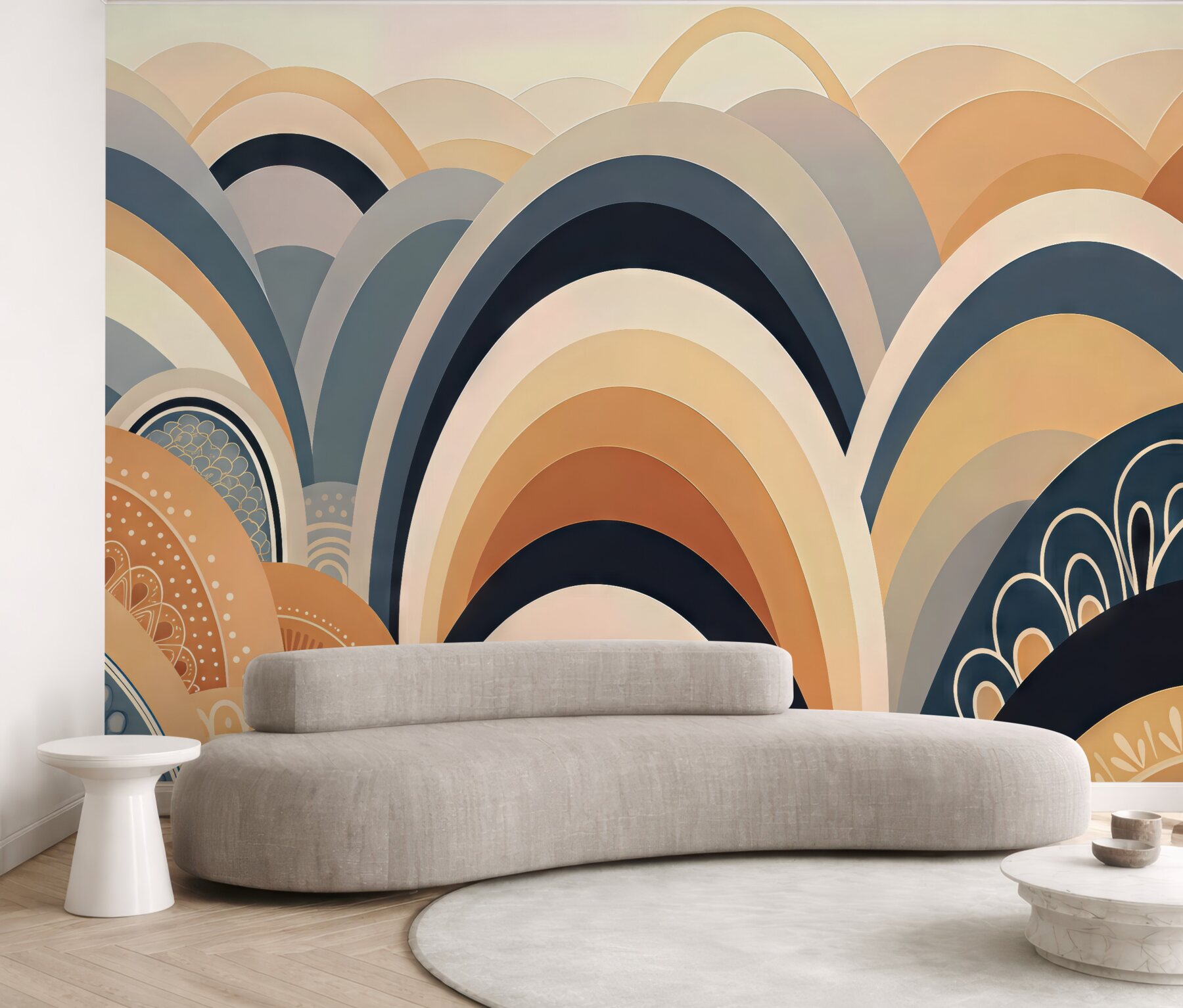 Fototapeta art déco łuki w ciepłych tonach