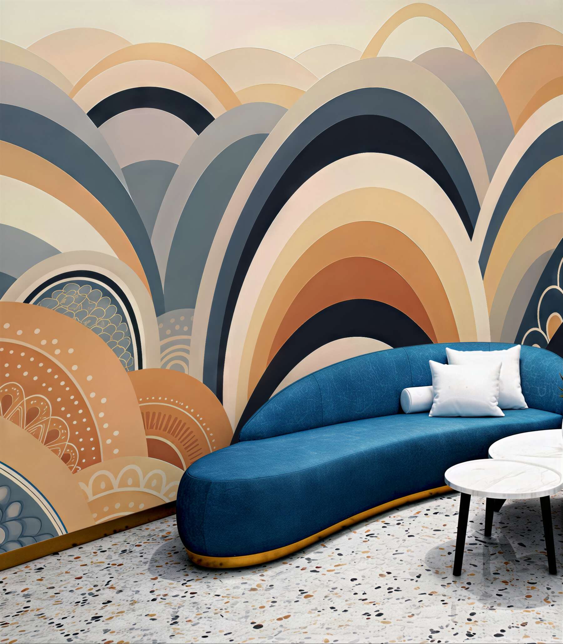 Fototapeta art déco łuki w ciepłych tonach