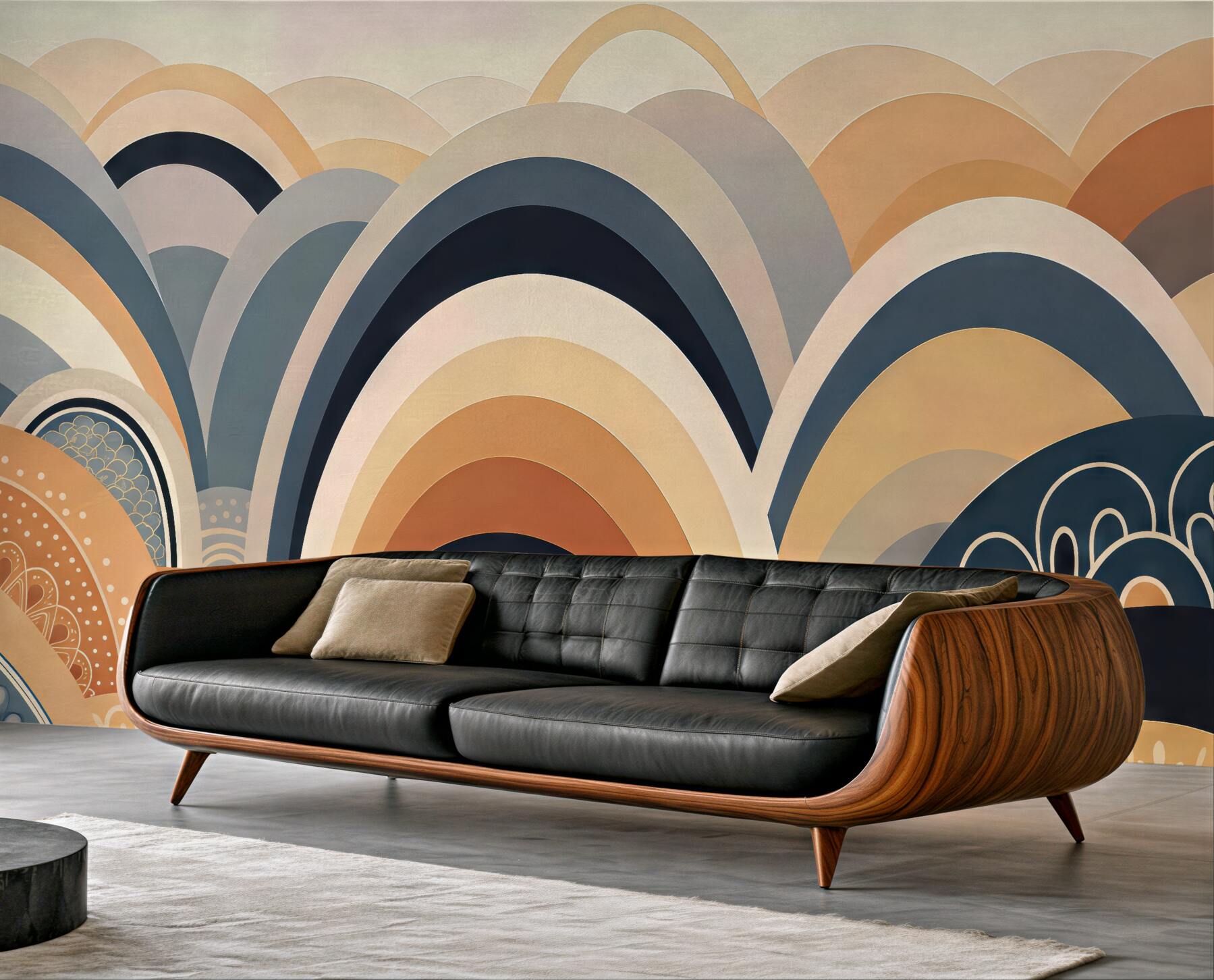 Fototapeta art déco łuki w ciepłych tonach