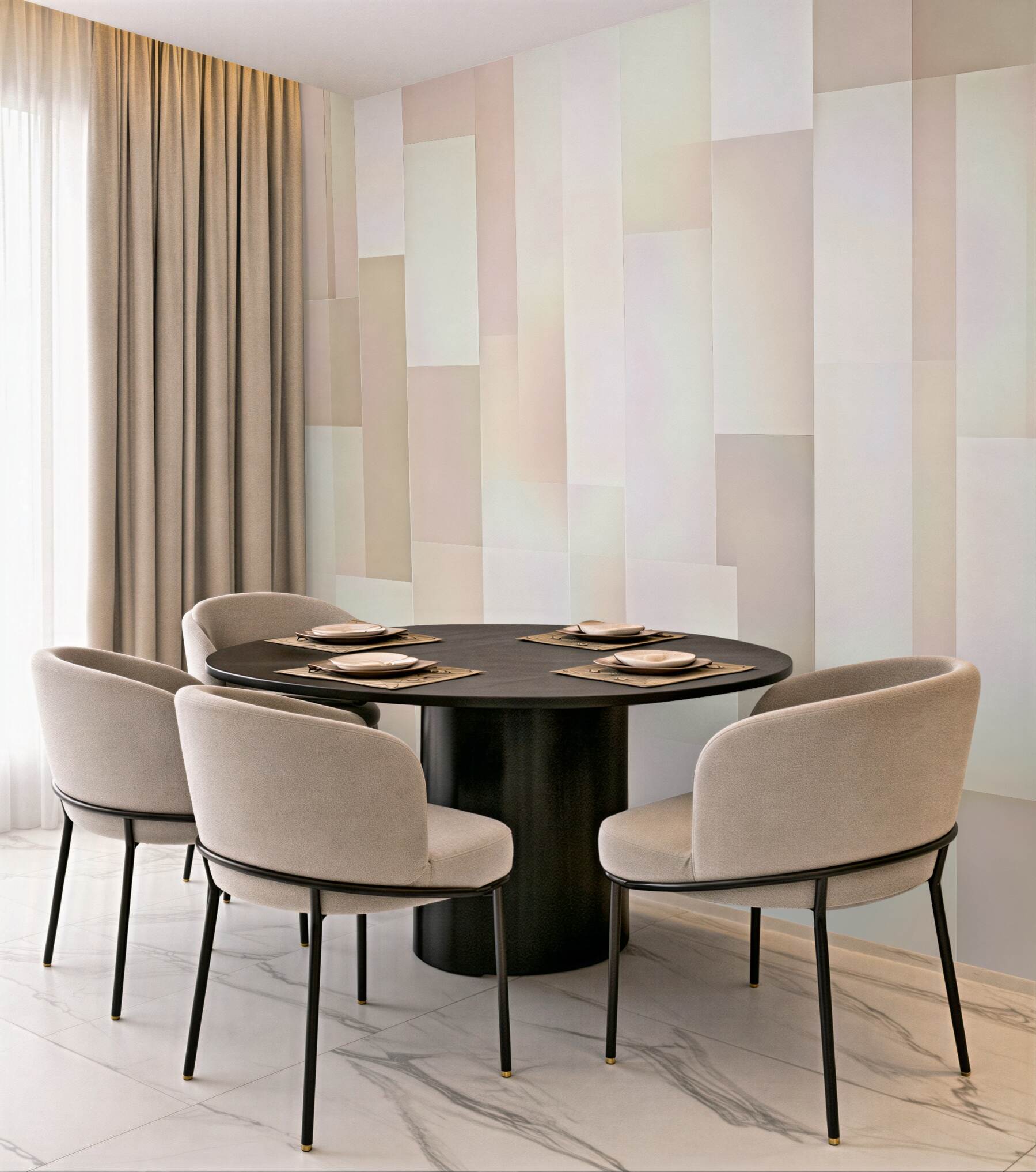 Fototapeta pastelowa geometryczna mozaika świetlna