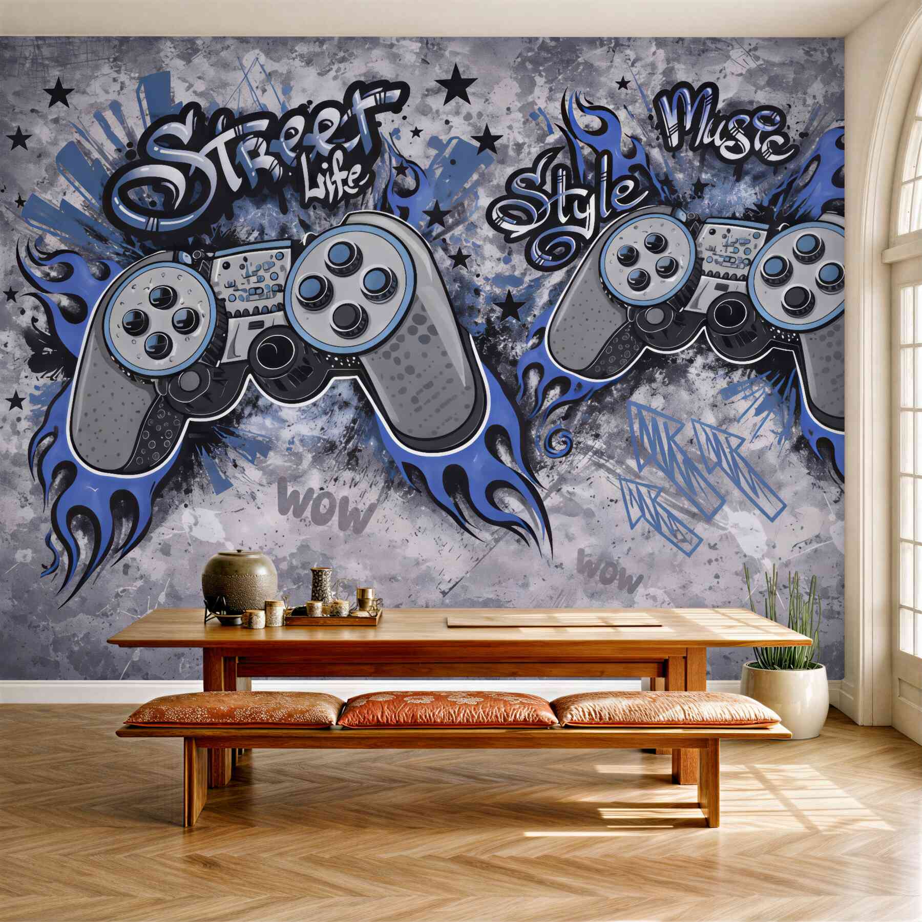 Fototapeta graffiti pady w miejskim stylu