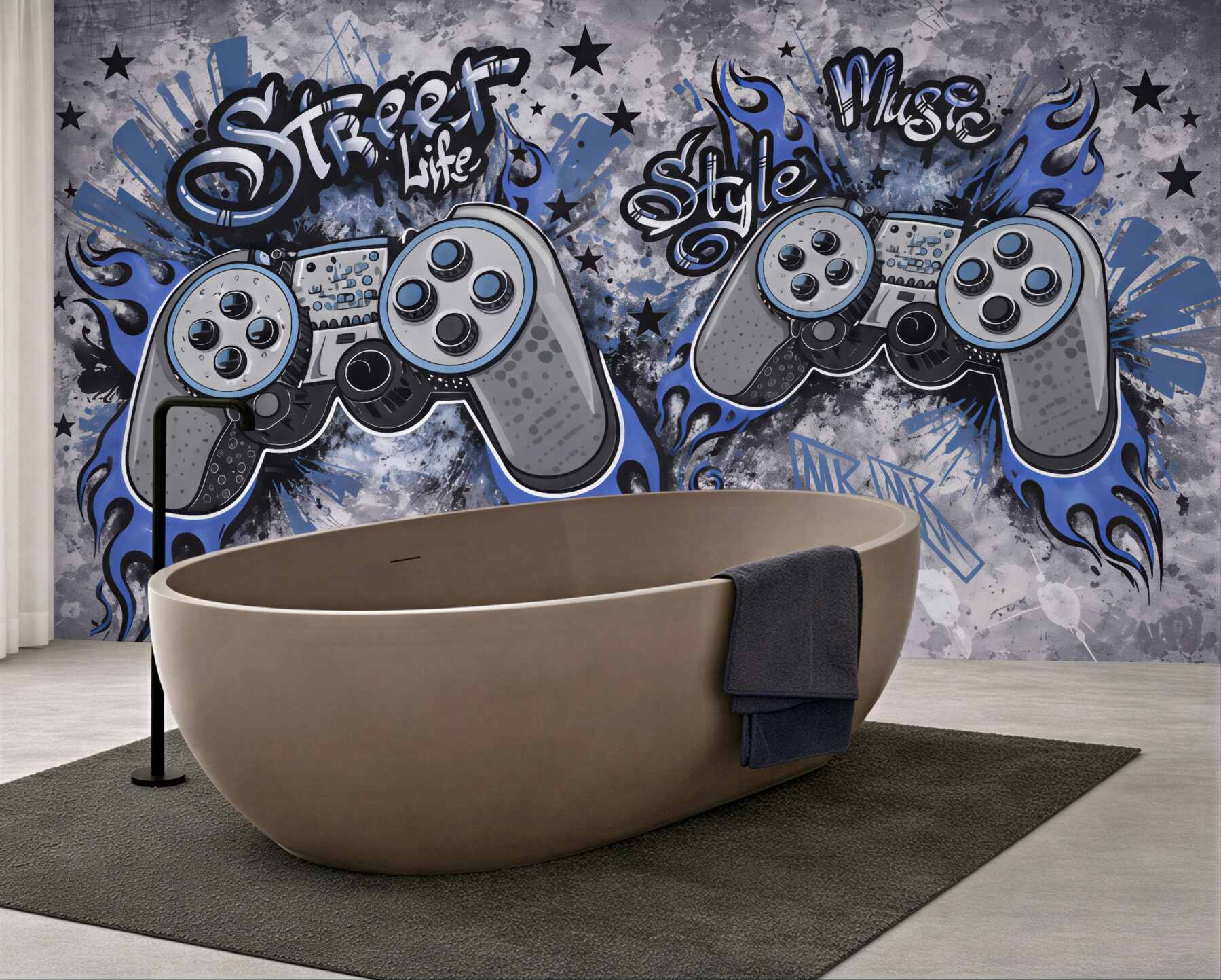 Fototapeta graffiti pady w miejskim stylu