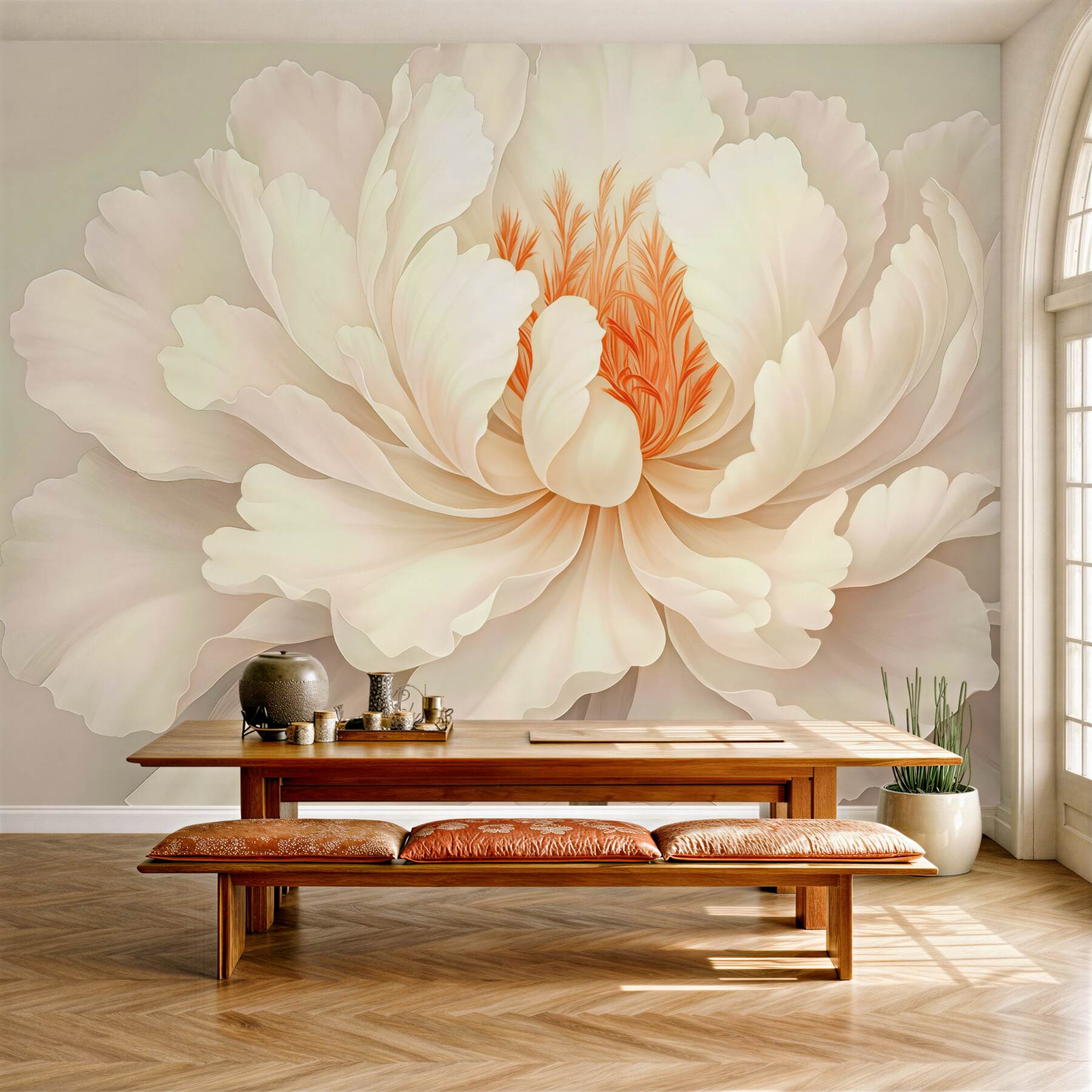 Fototapeta pastelowy piwoniowy blask