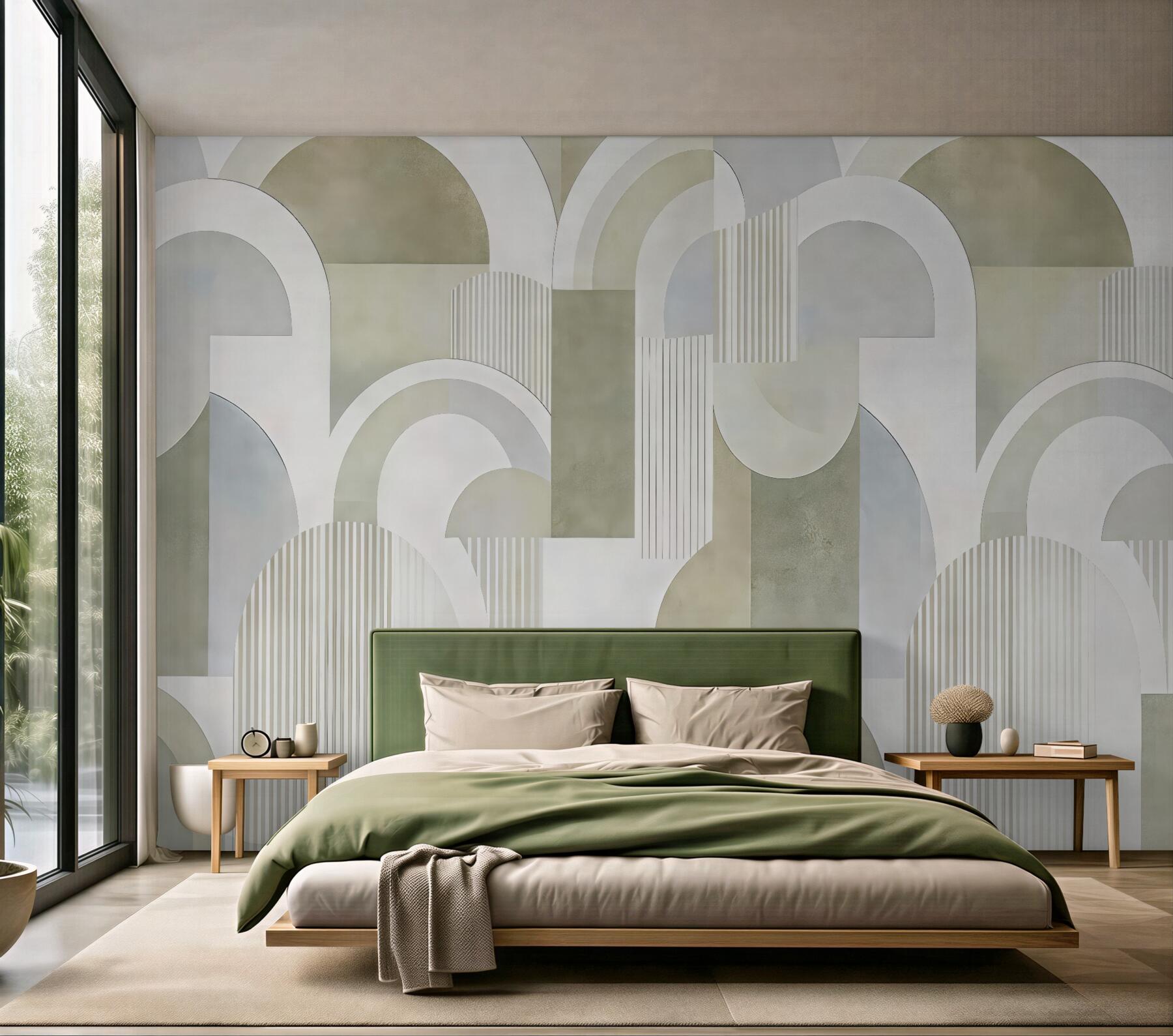 Fototapeta pastelowe łuki w stylu art deco