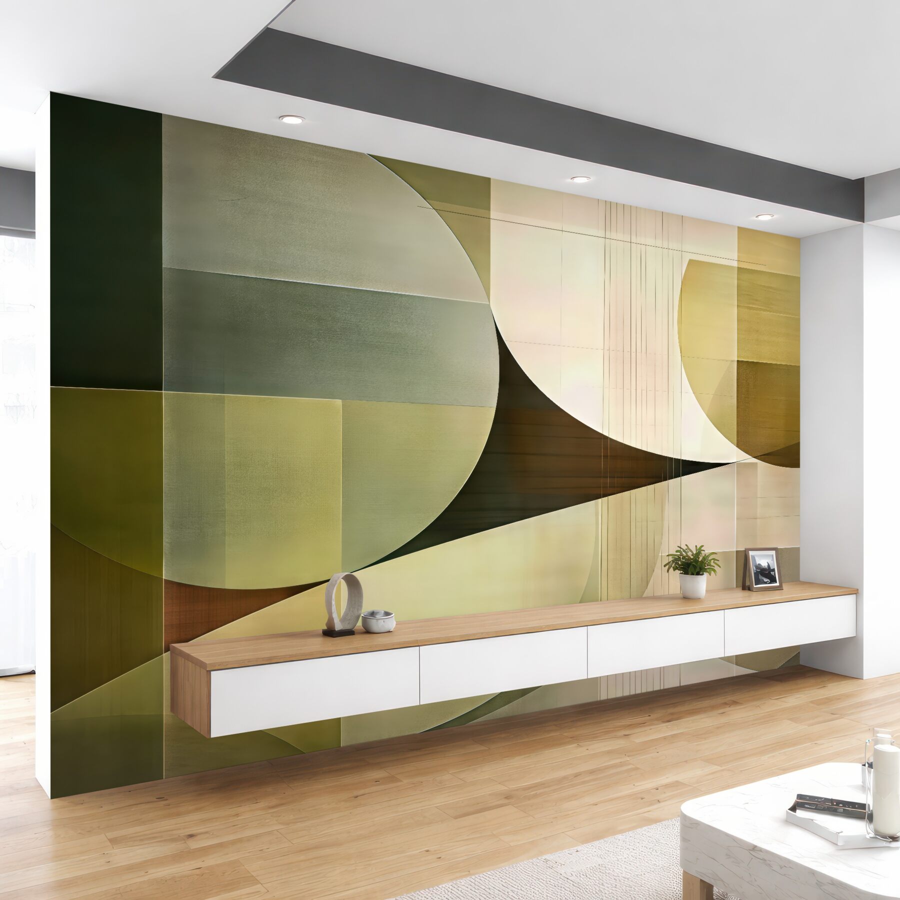 Fototapeta geometryczna abstrakcja w złotych tonach