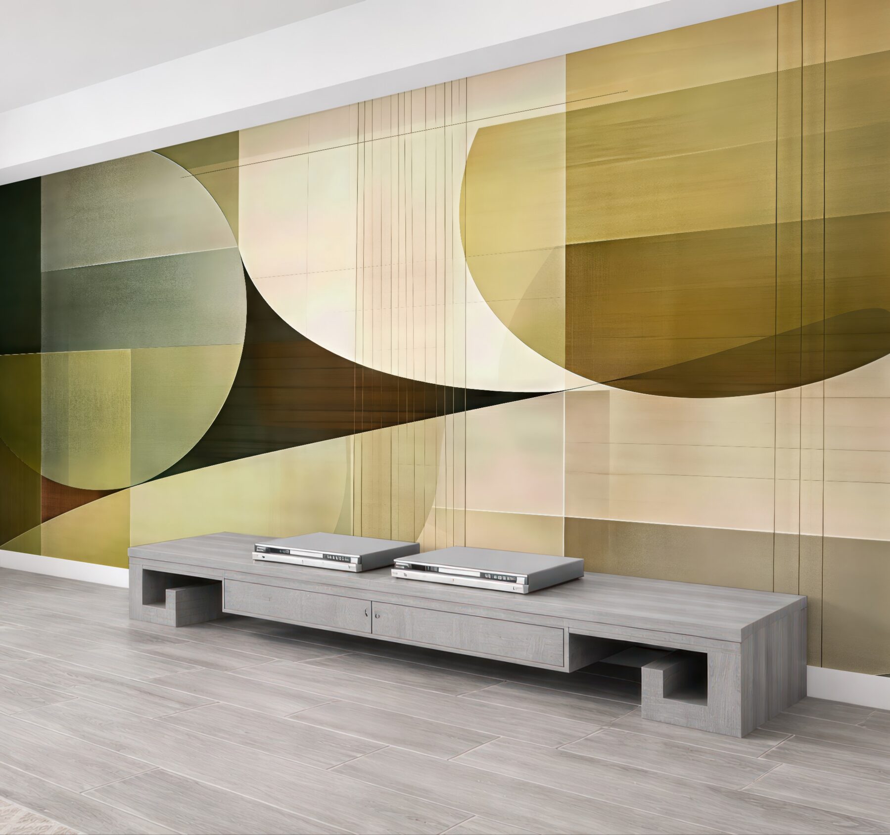 Fototapeta geometryczna abstrakcja w złotych tonach