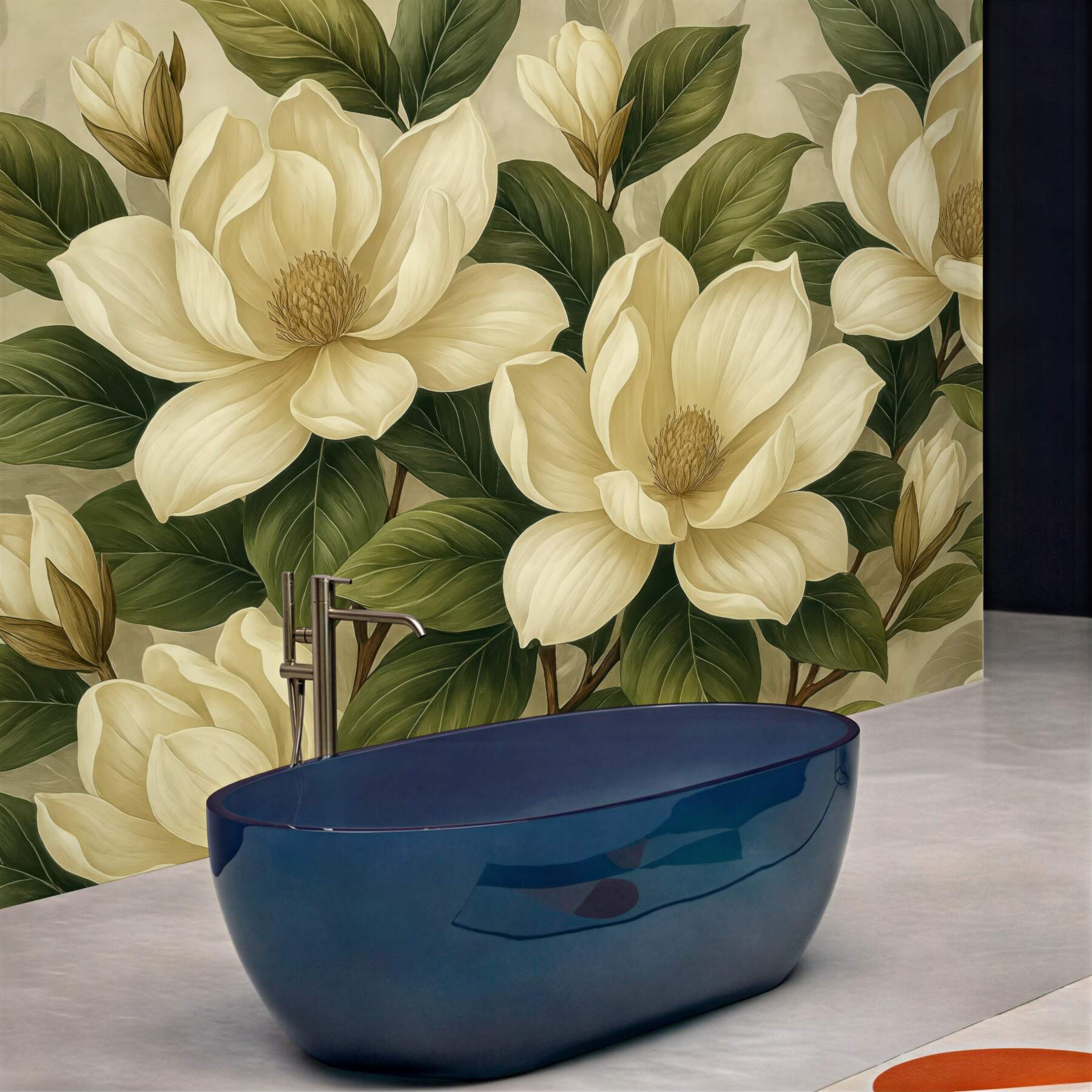 Fototapeta kremowe magnolie w eleganckim stylu