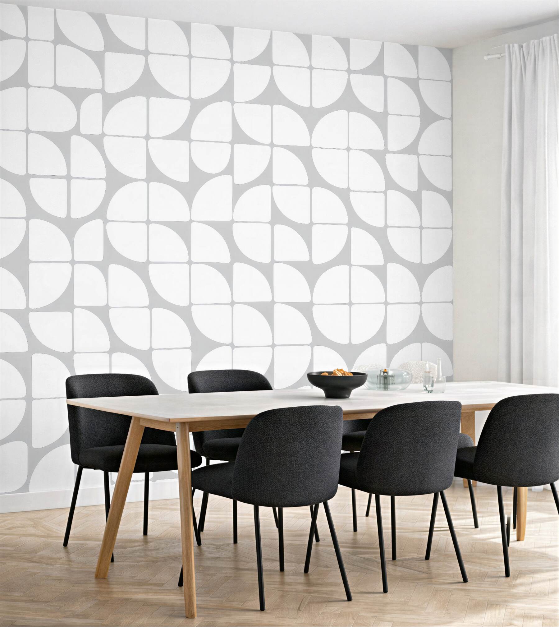Fototapeta minimalistyczna mozaika geometryczna w szarości