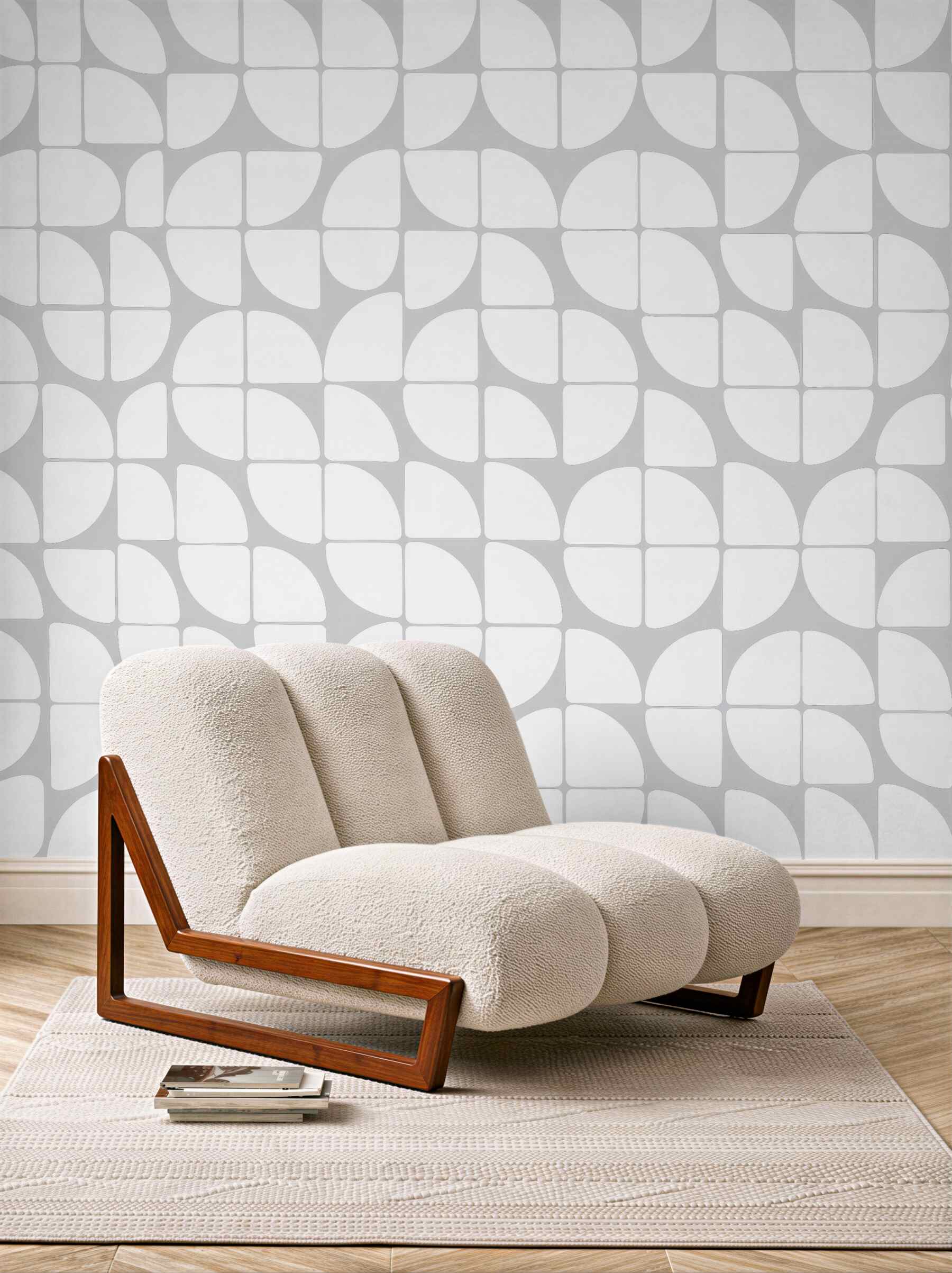 Fototapeta minimalistyczna mozaika geometryczna w szarości