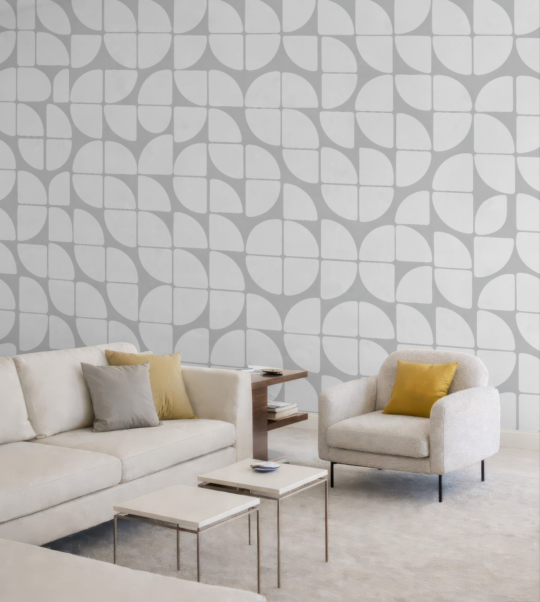 Fototapeta minimalistyczna mozaika geometryczna w szarości