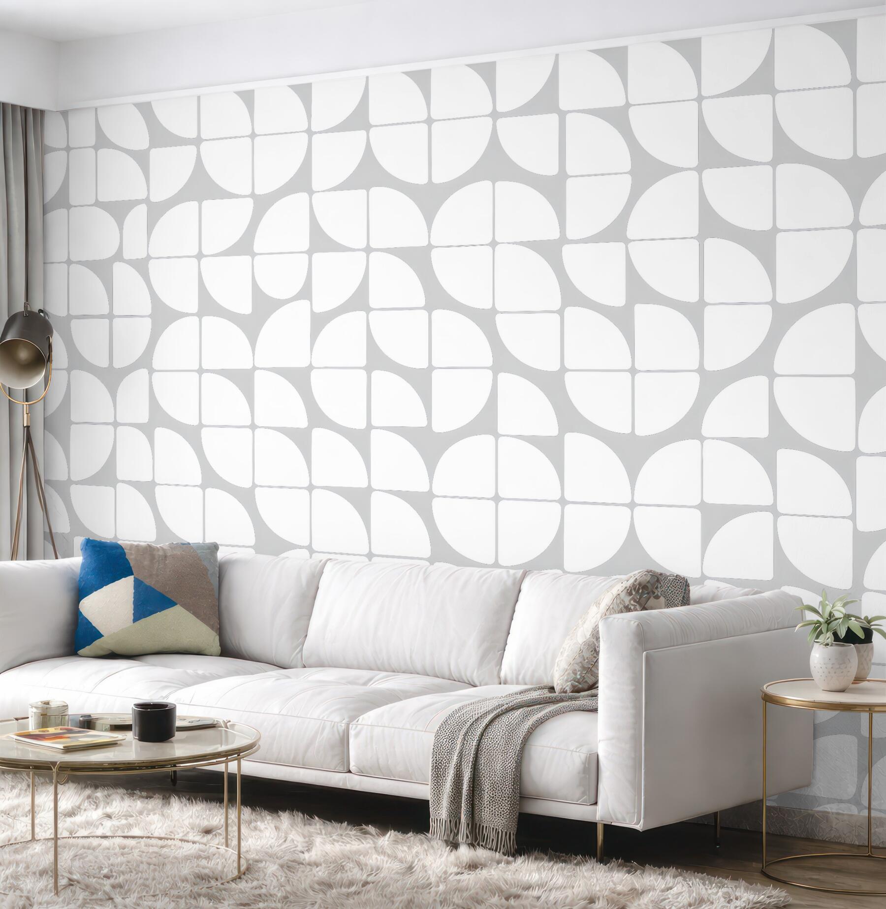 Fototapeta minimalistyczna mozaika geometryczna w szarości