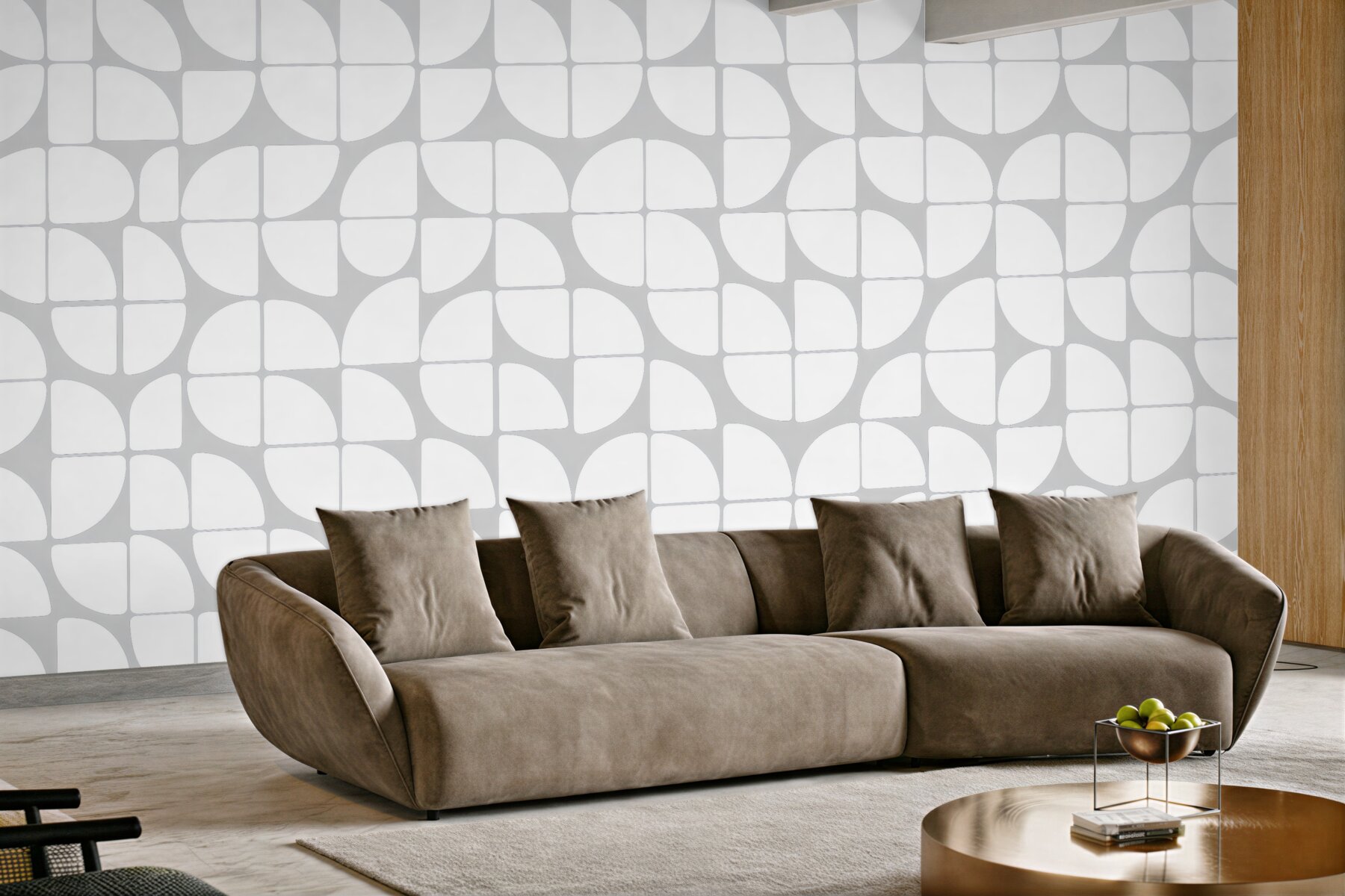 Fototapeta minimalistyczna mozaika geometryczna w szarości