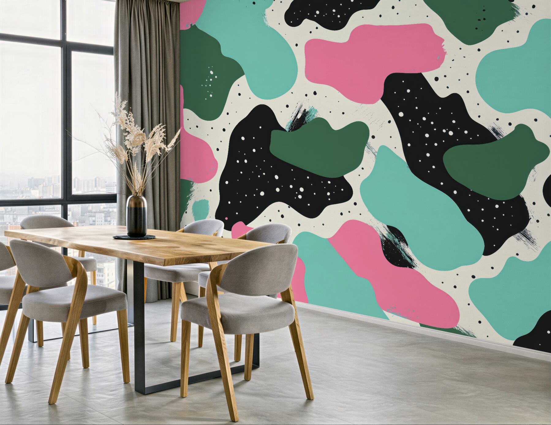 Fototapeta abstrakcyjne plamy w pastelowym rytmie