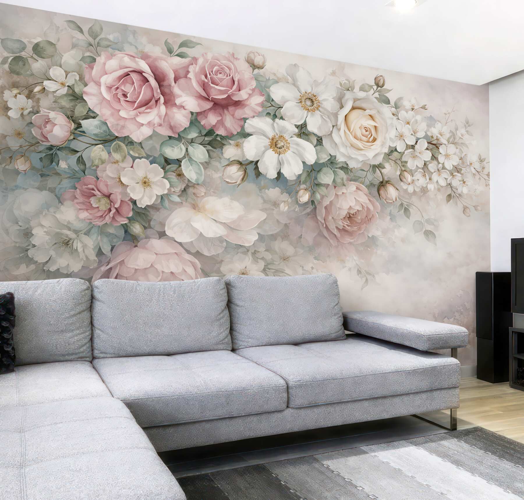 Fototapeta pastelowy bukiet romantycznych kwiatów