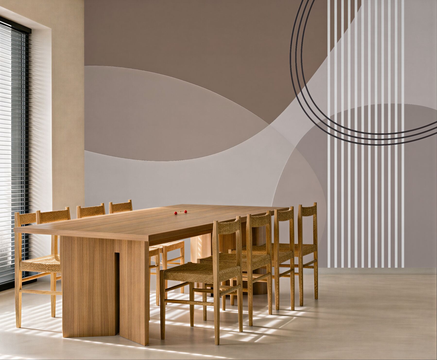 Fototapeta geometryczna harmonia w taupe