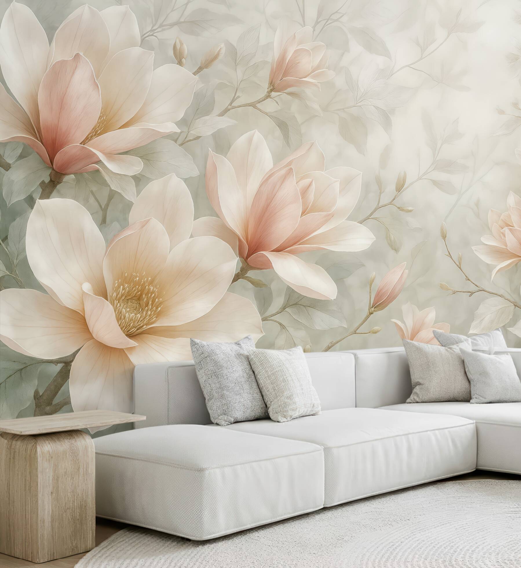 Fototapeta delikatne magnolie w pastelowej mgiełce