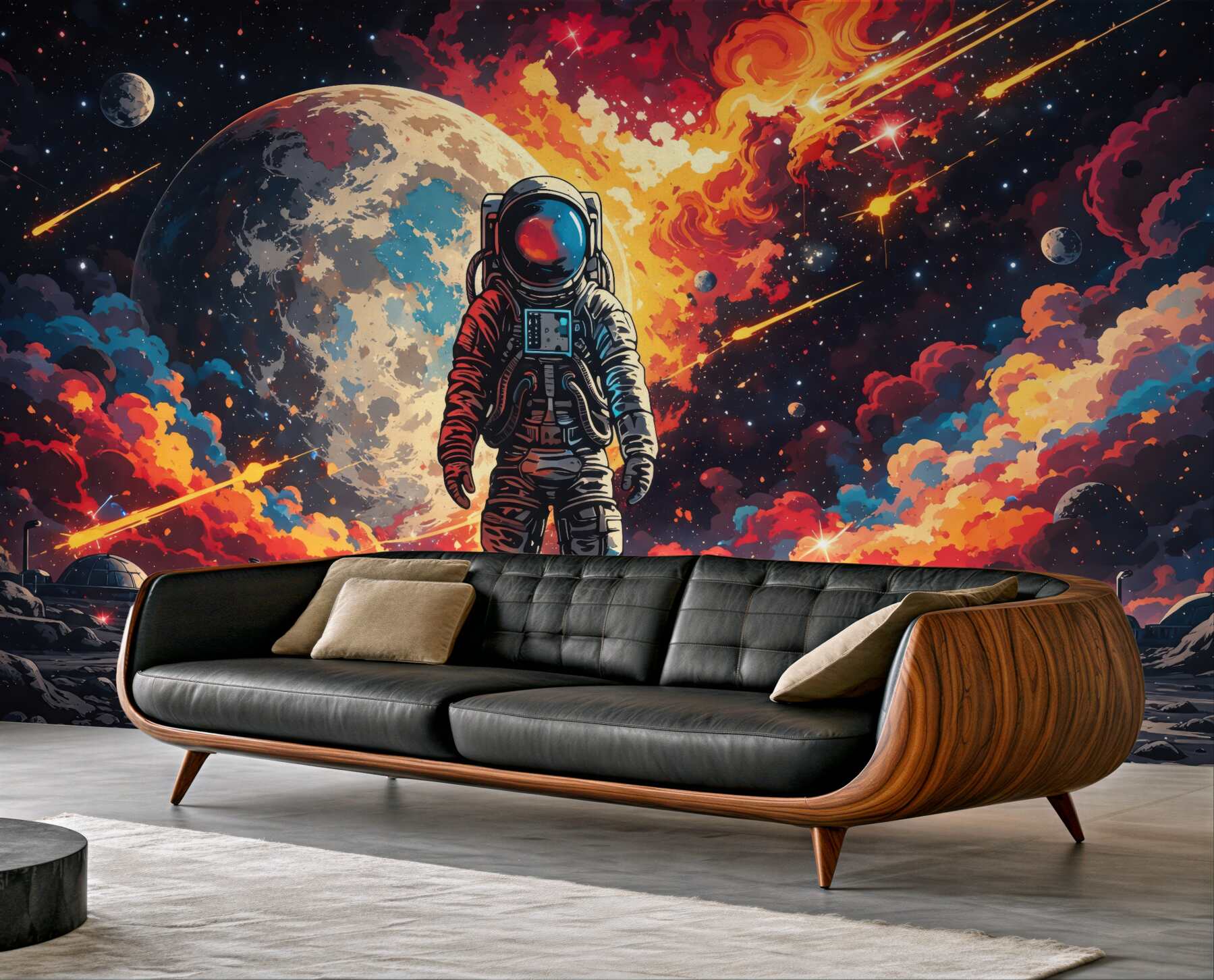 Fototapeta astronauta w kosmicznej eksplozji barw
