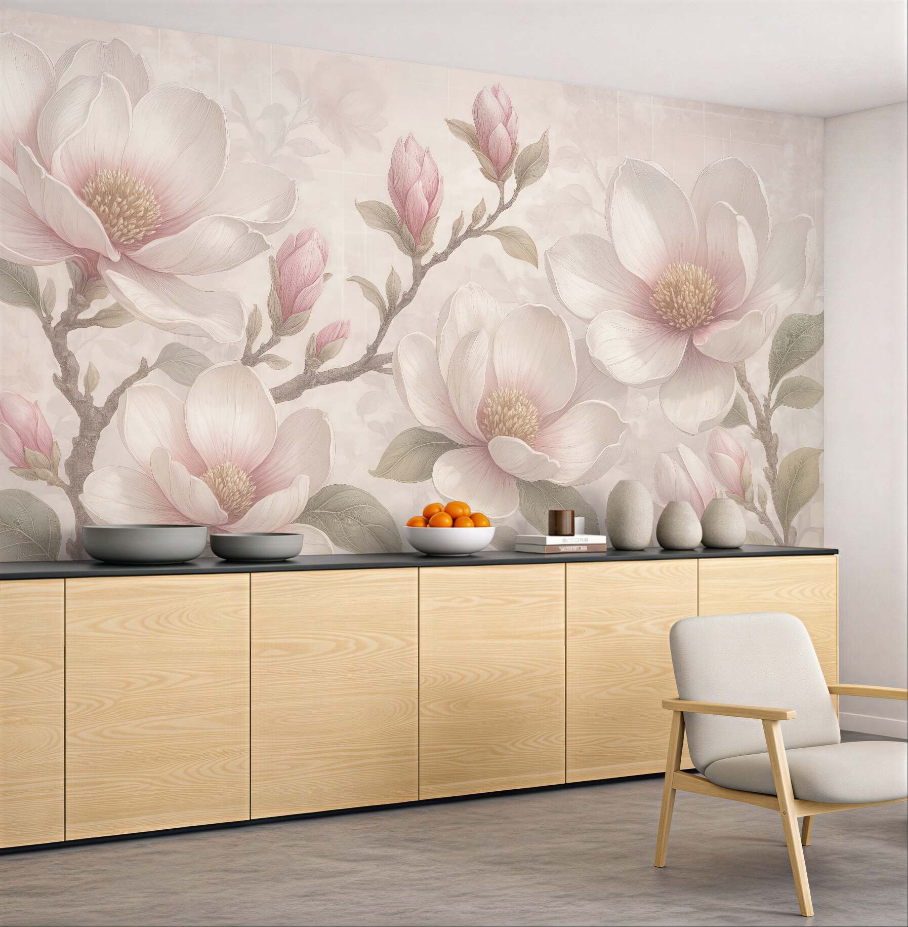 Fototapeta delikatne magnolie w pastelowym blasku