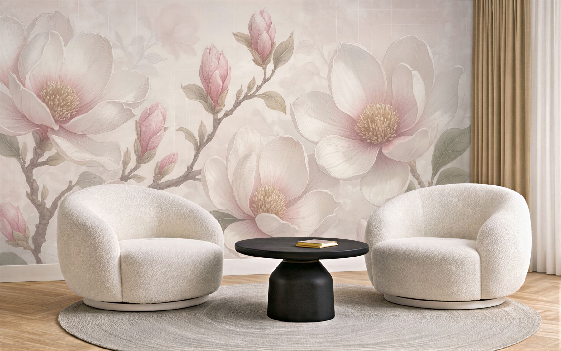Fototapeta delikatne magnolie w pastelowym blasku