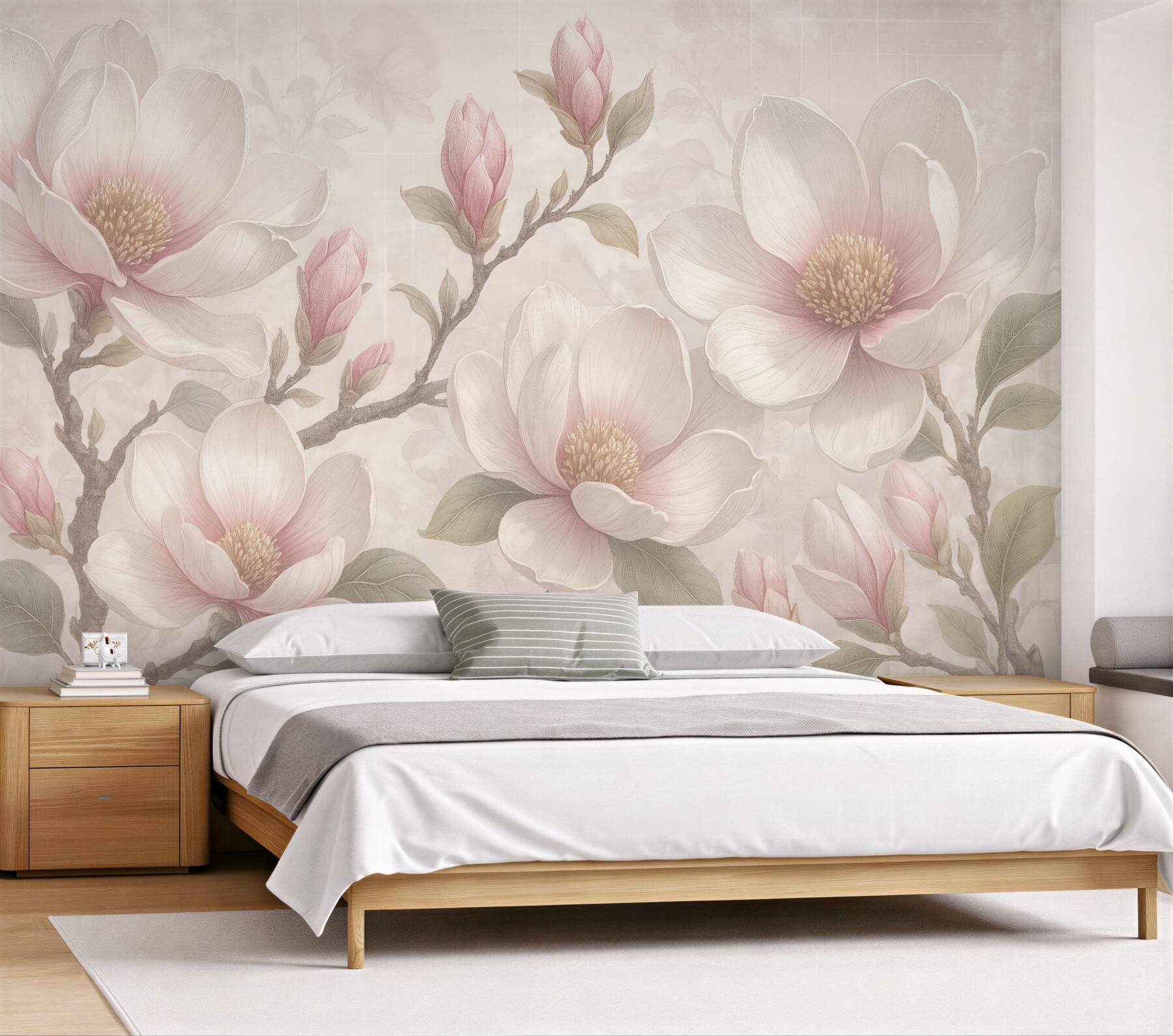 Fototapeta delikatne magnolie w pastelowym blasku