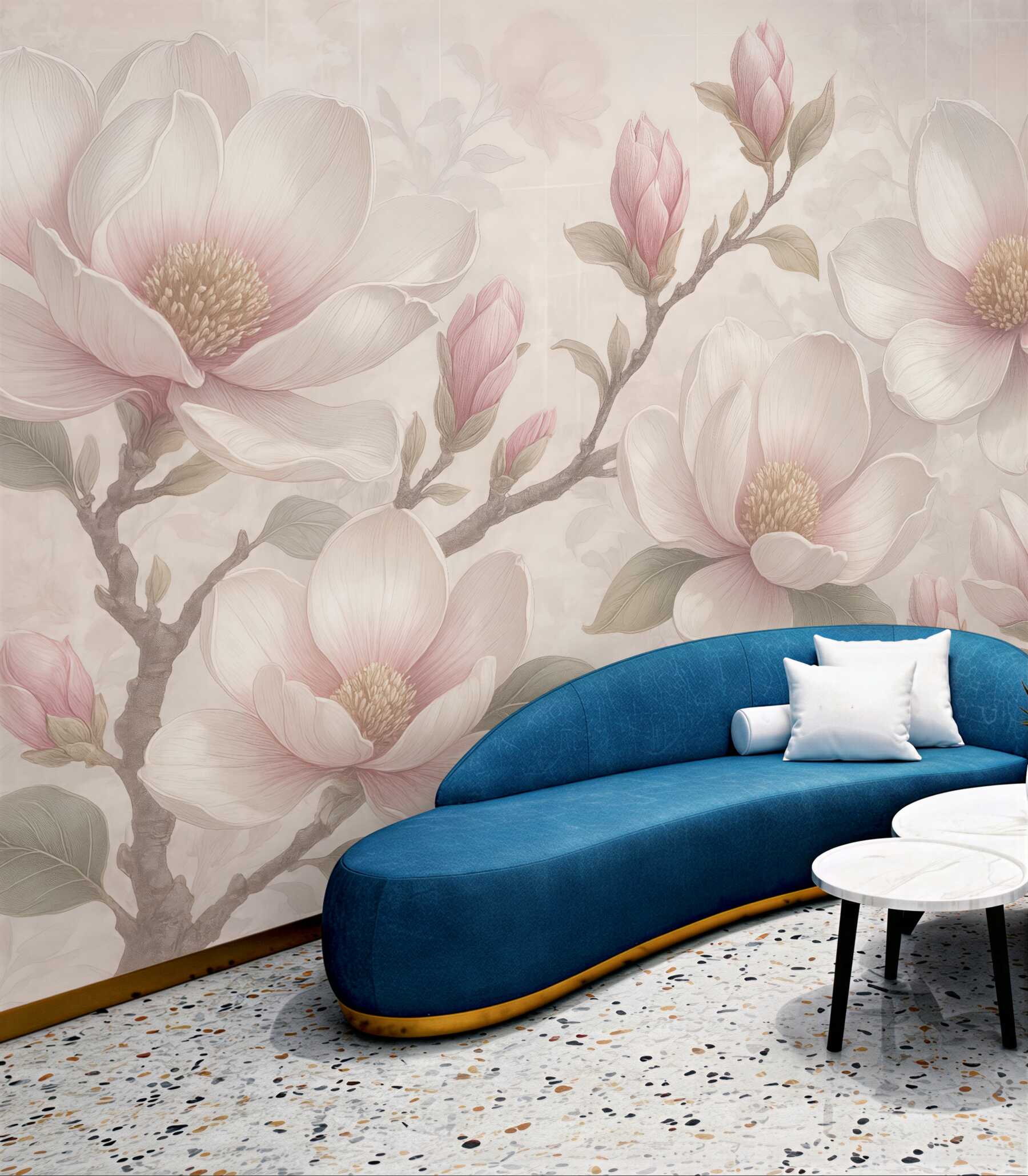Fototapeta delikatne magnolie w pastelowym blasku