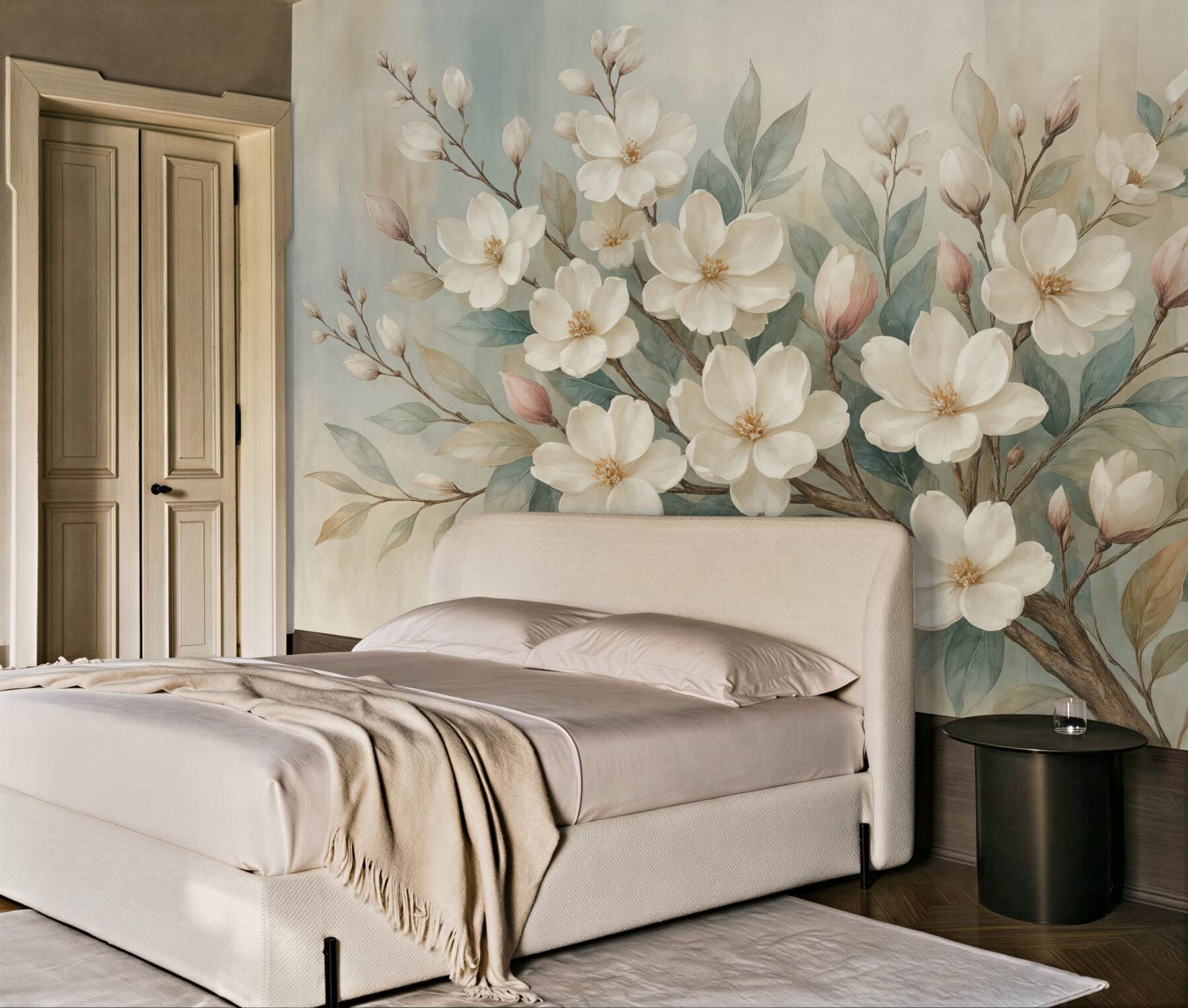 Fototapeta kremowe magnolie w pastelach