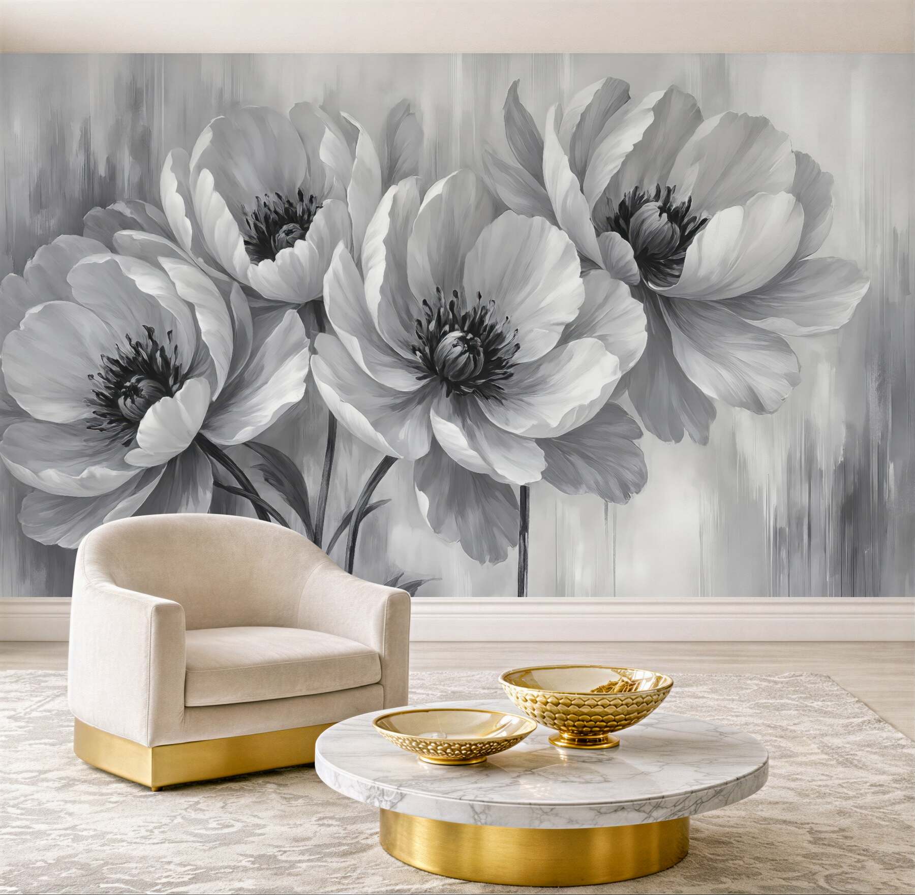 Fototapeta szare maki w eleganckim stylu