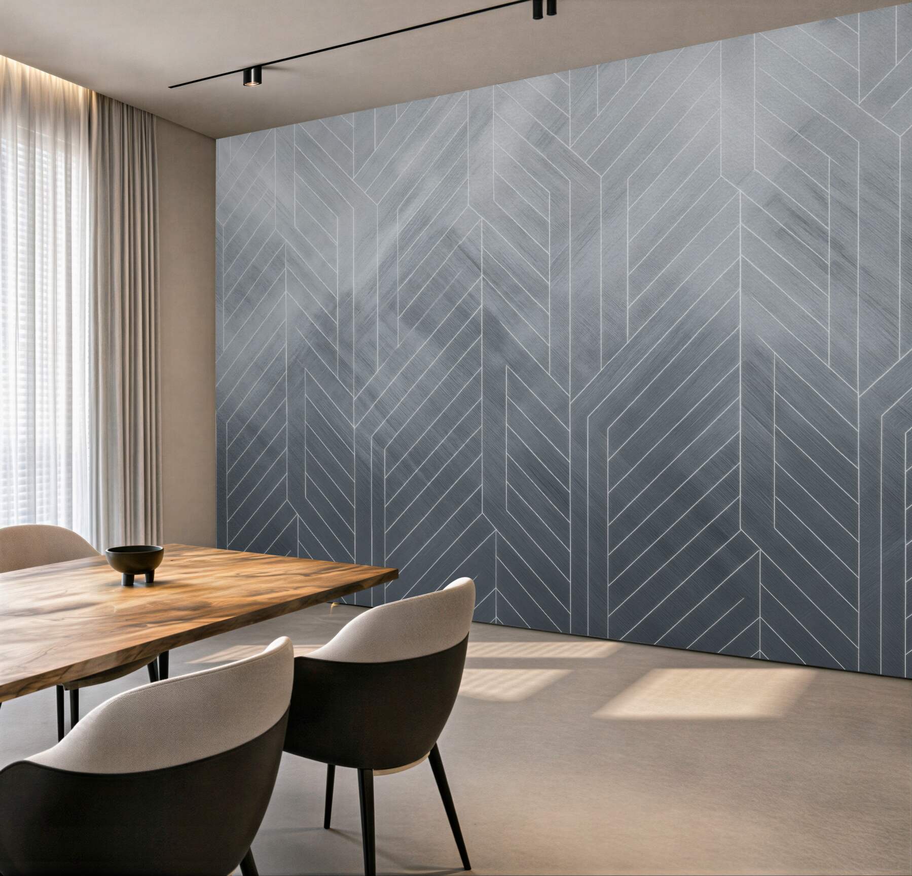 Fototapeta szara jodełka geometryczna